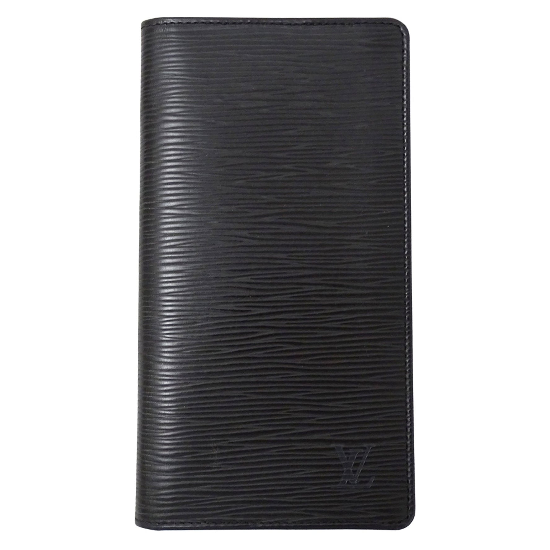 Louis Vuitton Epi Wallet Brand Long Porte Carte Credit Yen Noir Black