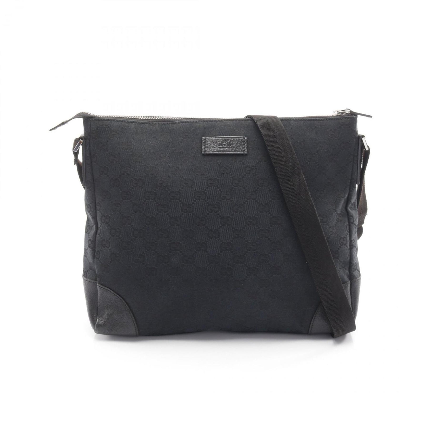 Gucci GG Canvas Shoulder Bag, and Leather, Men's