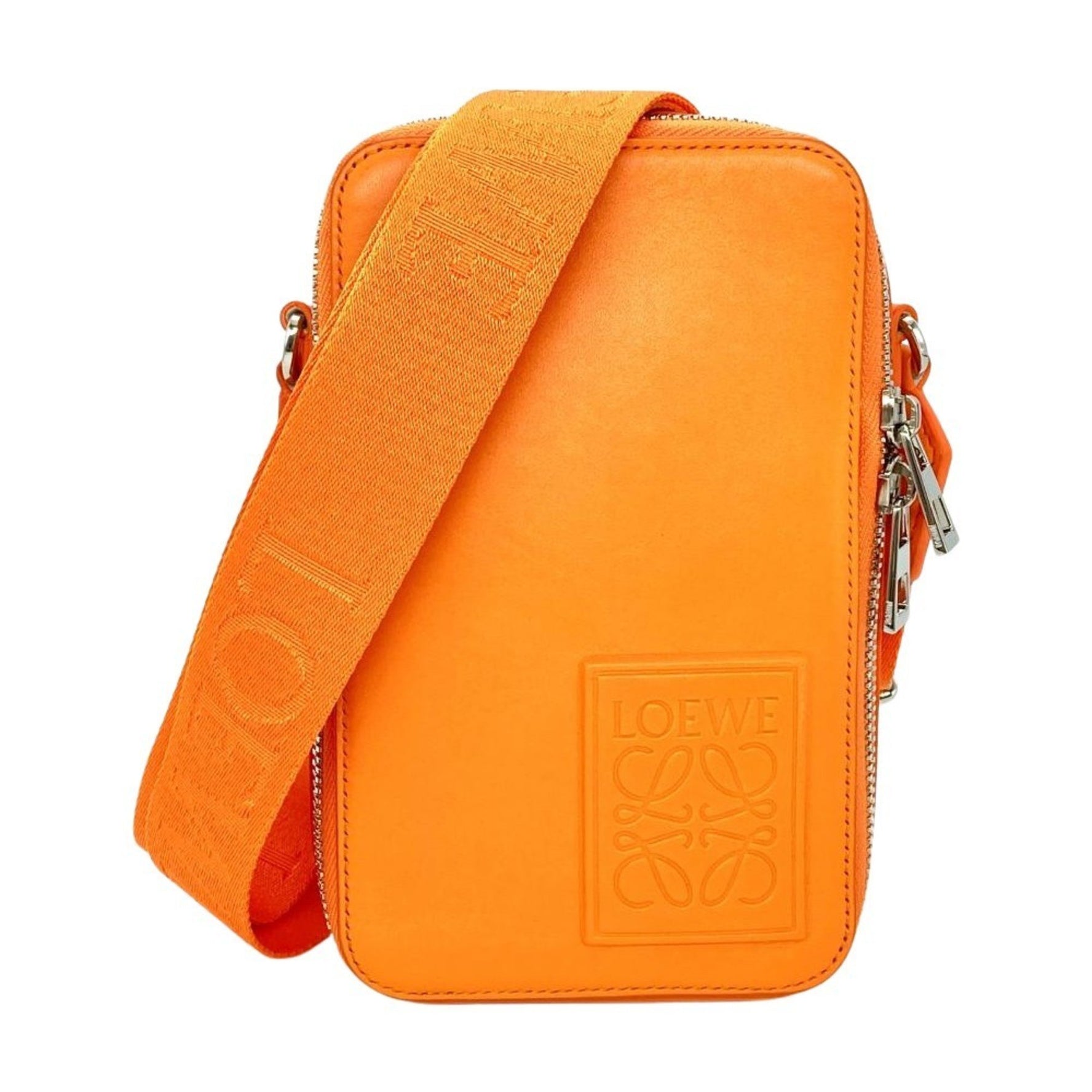 LOEWE Vertical Crossbody Pocket Shoulder Bag Leather