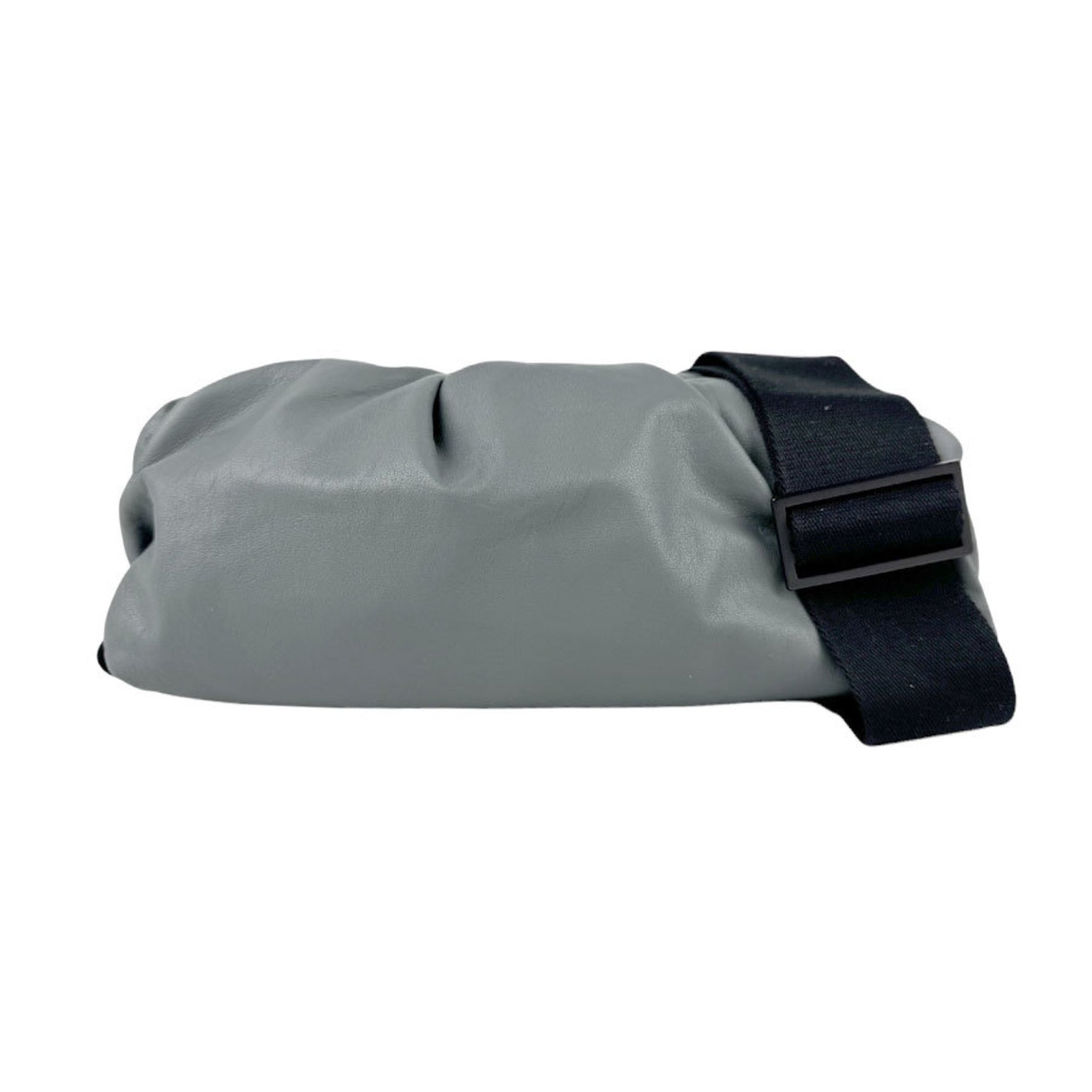 Bottega Veneta The Body Pouch Leather Canvas Grey Black