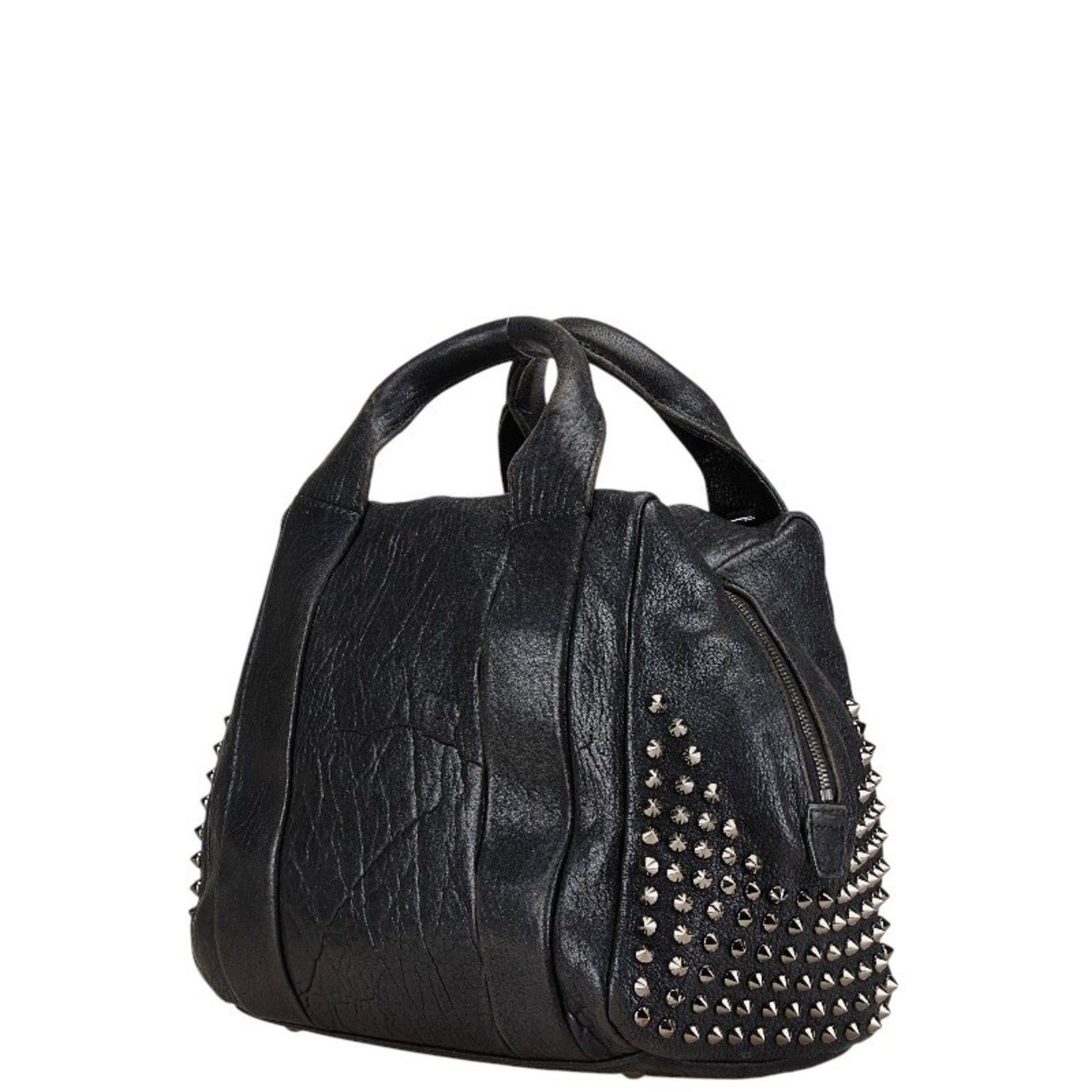 MCM Studded Handbag Shoulder Bag Leather