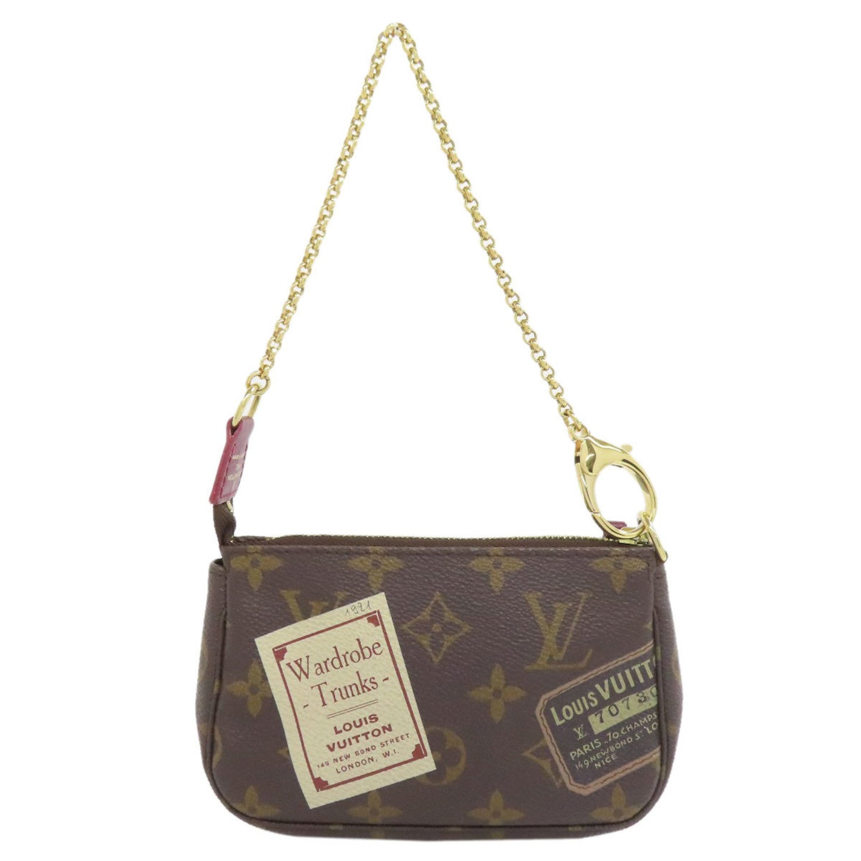 Louis Vuitton Mini Pochette Accessoires Label Collection Pouch Monogram Canvas LOUIS VUITTON