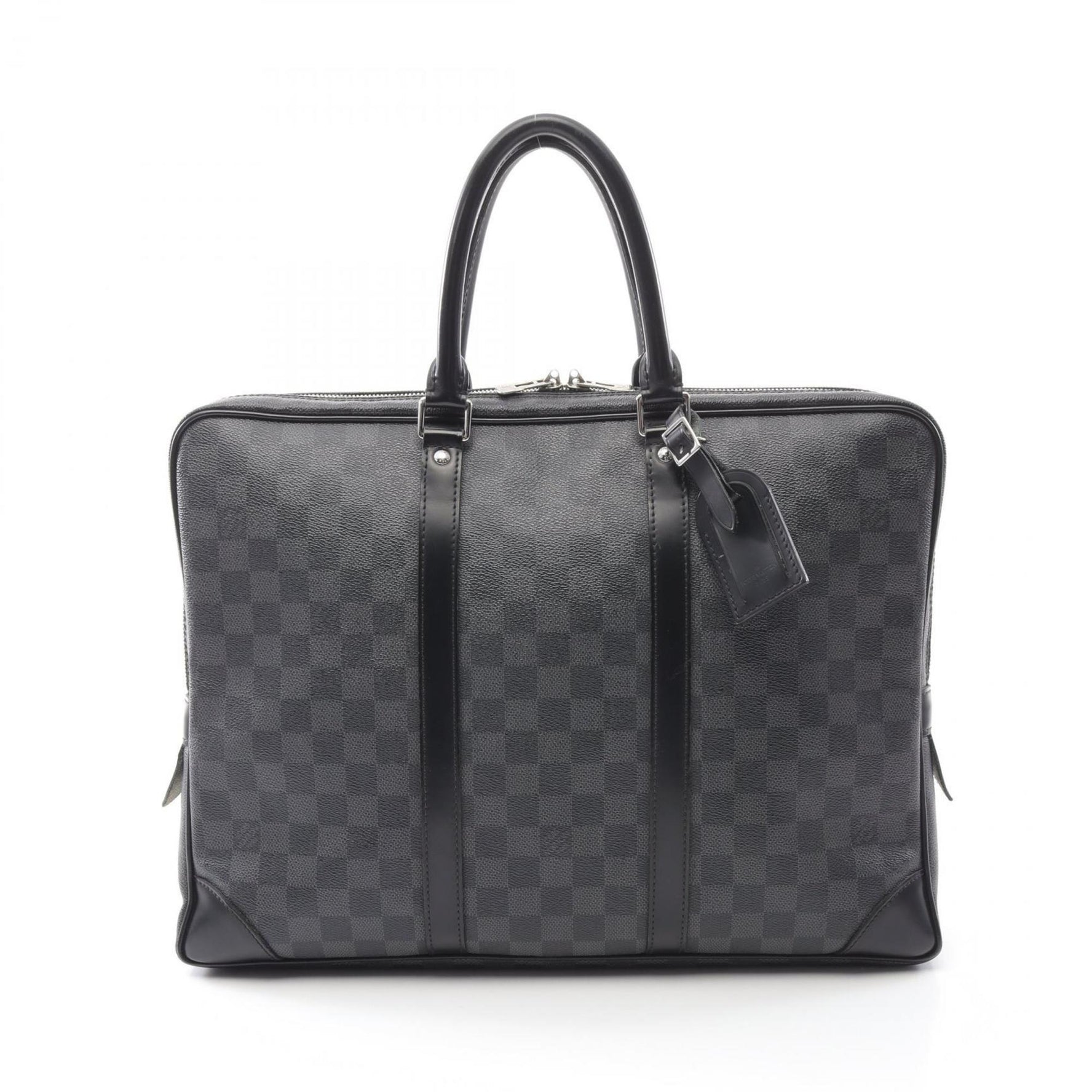 Louis Vuitton Voyage Business Bag, Coated Canvas and Leather with Damier Graphite Finish, Black