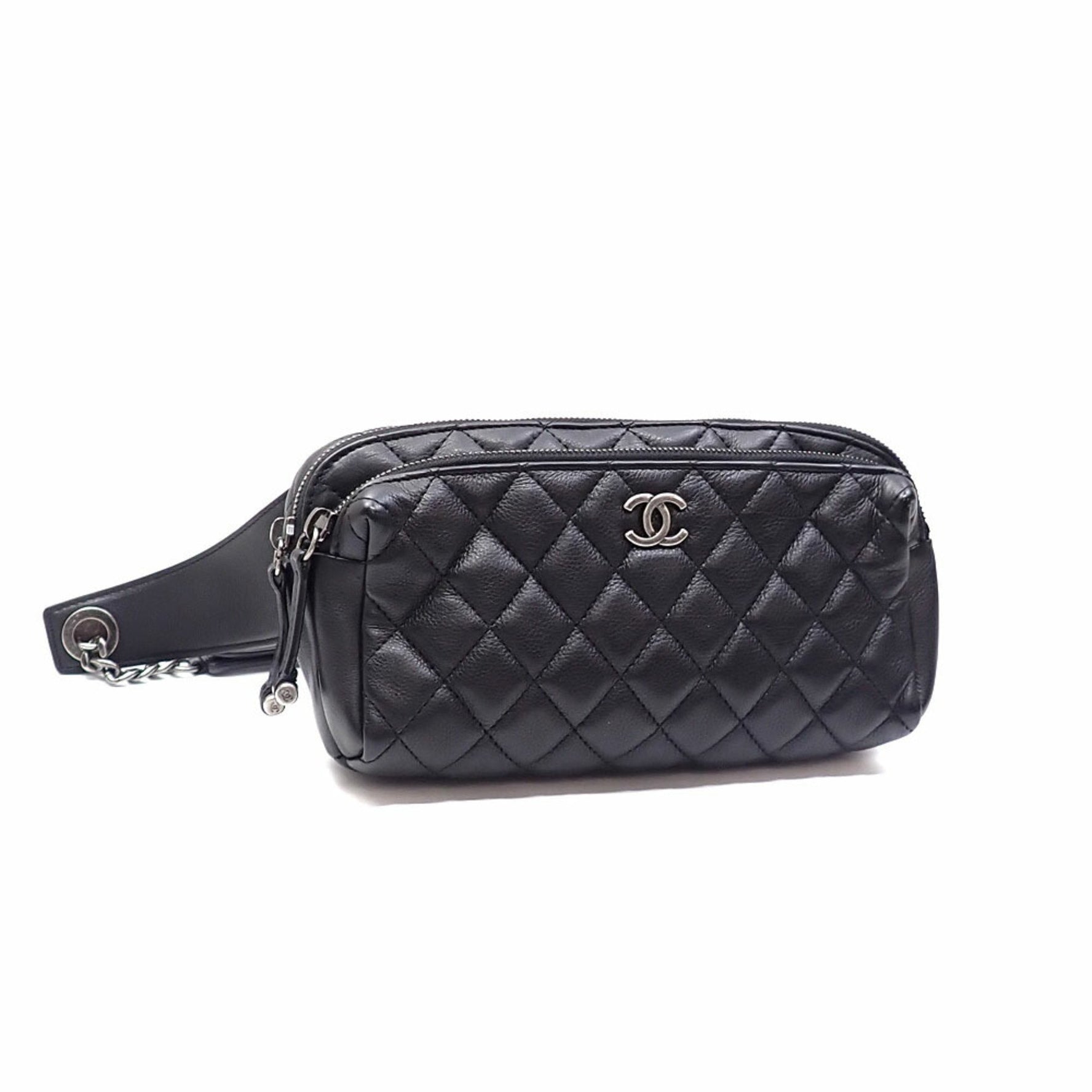 Chanel Matelasse Body Bag in Caviar Leather Waist Pouch