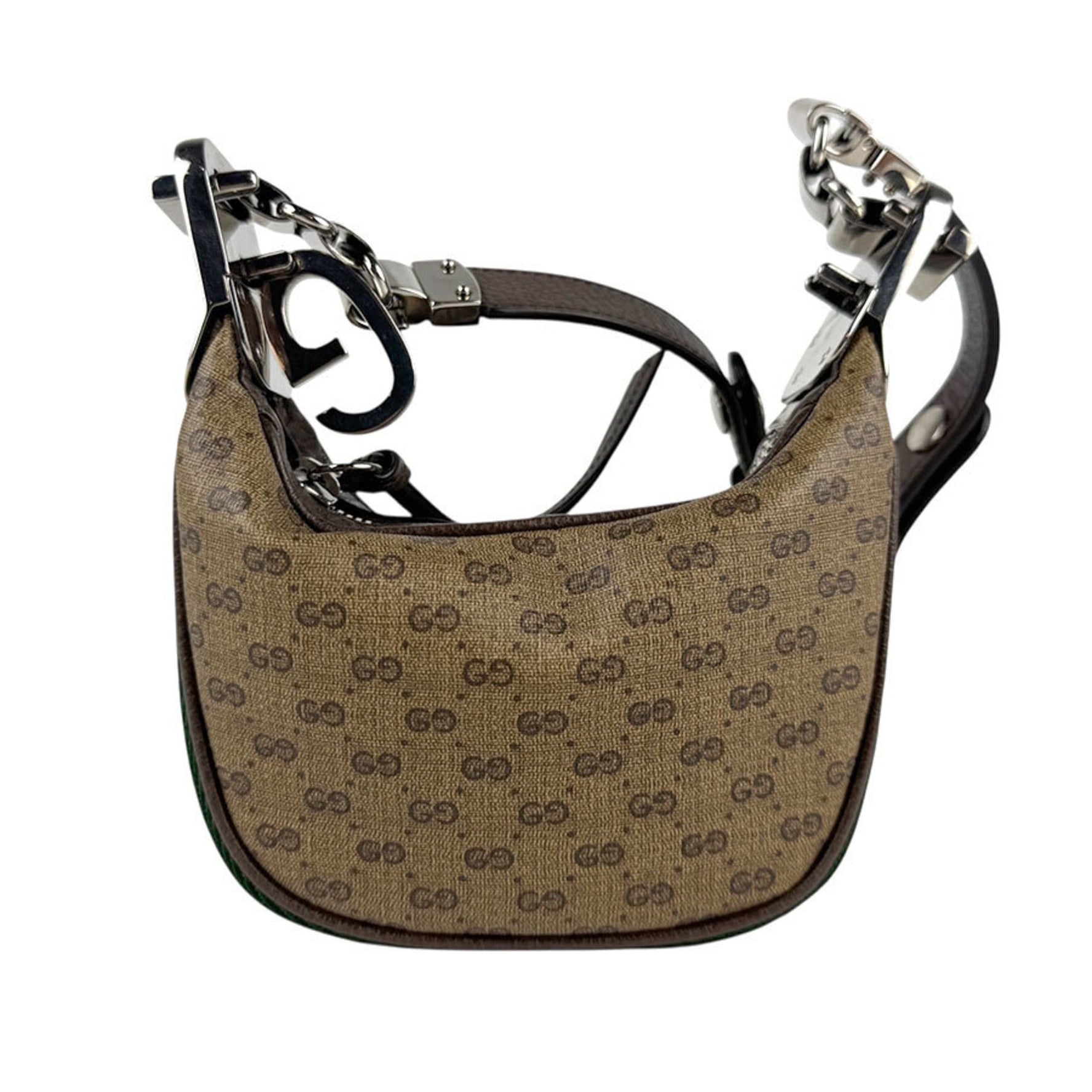 Gucci Micro GG Supreme Coated Canvas Shoulder Bag/Handbag, Brown, Women's, z6681
