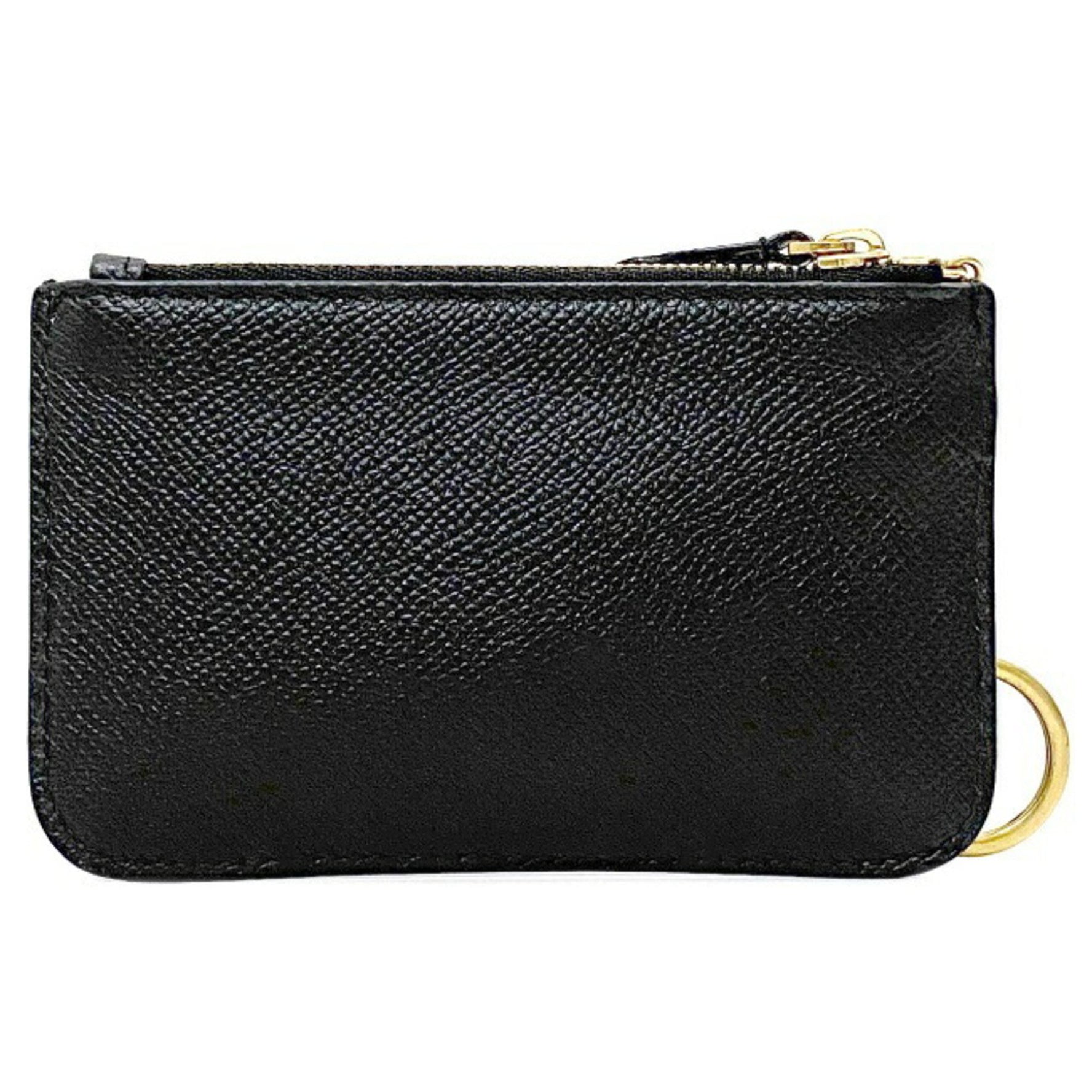 Balenciaga metal coin case black gold purse leather BALENCIAGA BB key ring holder ladies wallet