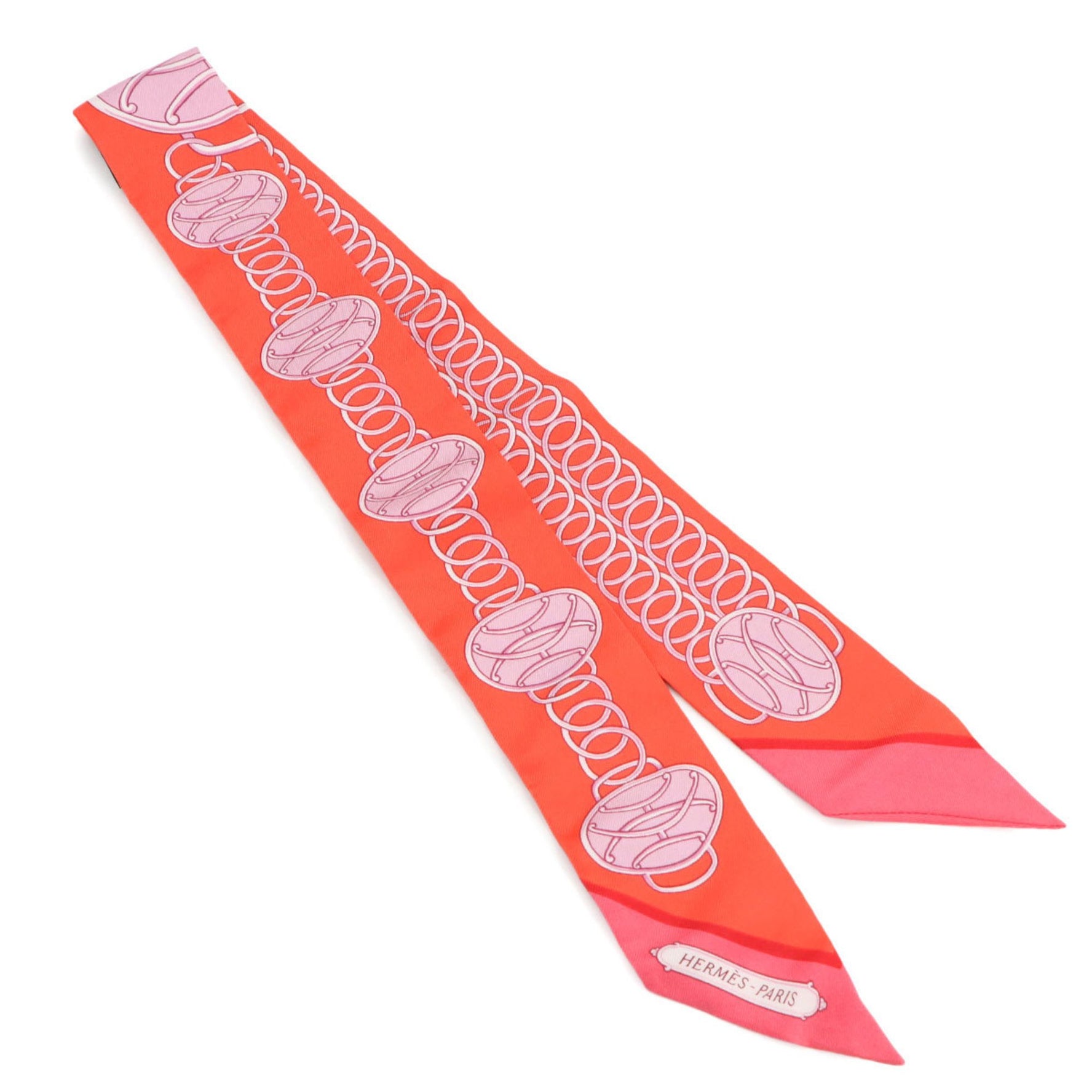 Hermes Hermès Twilly Scarf, 100% Silk, Lift Profile, Pink