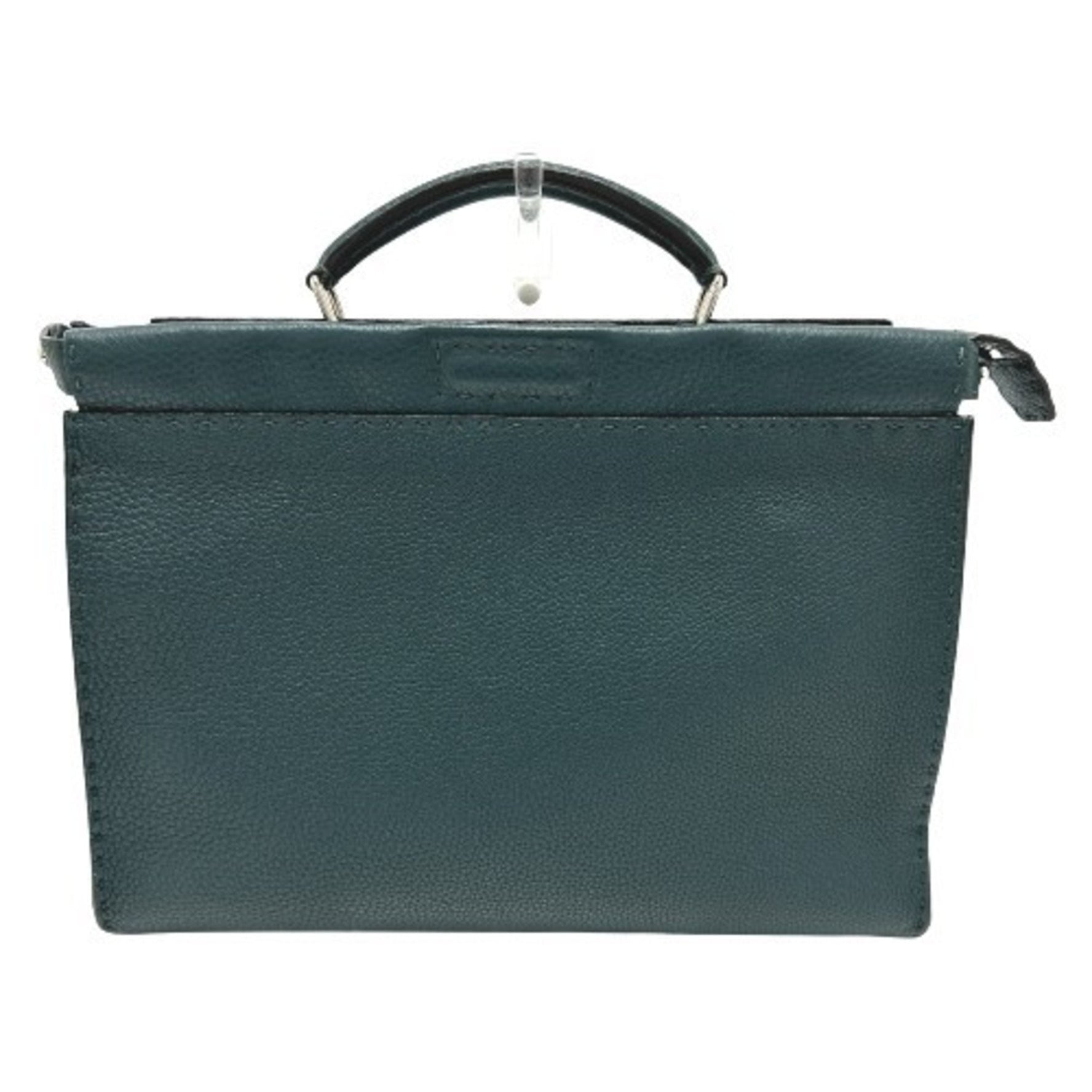 FENDI Selleria Monster Iconic Peekaboo Fit Business Bag, Leather, Blue
