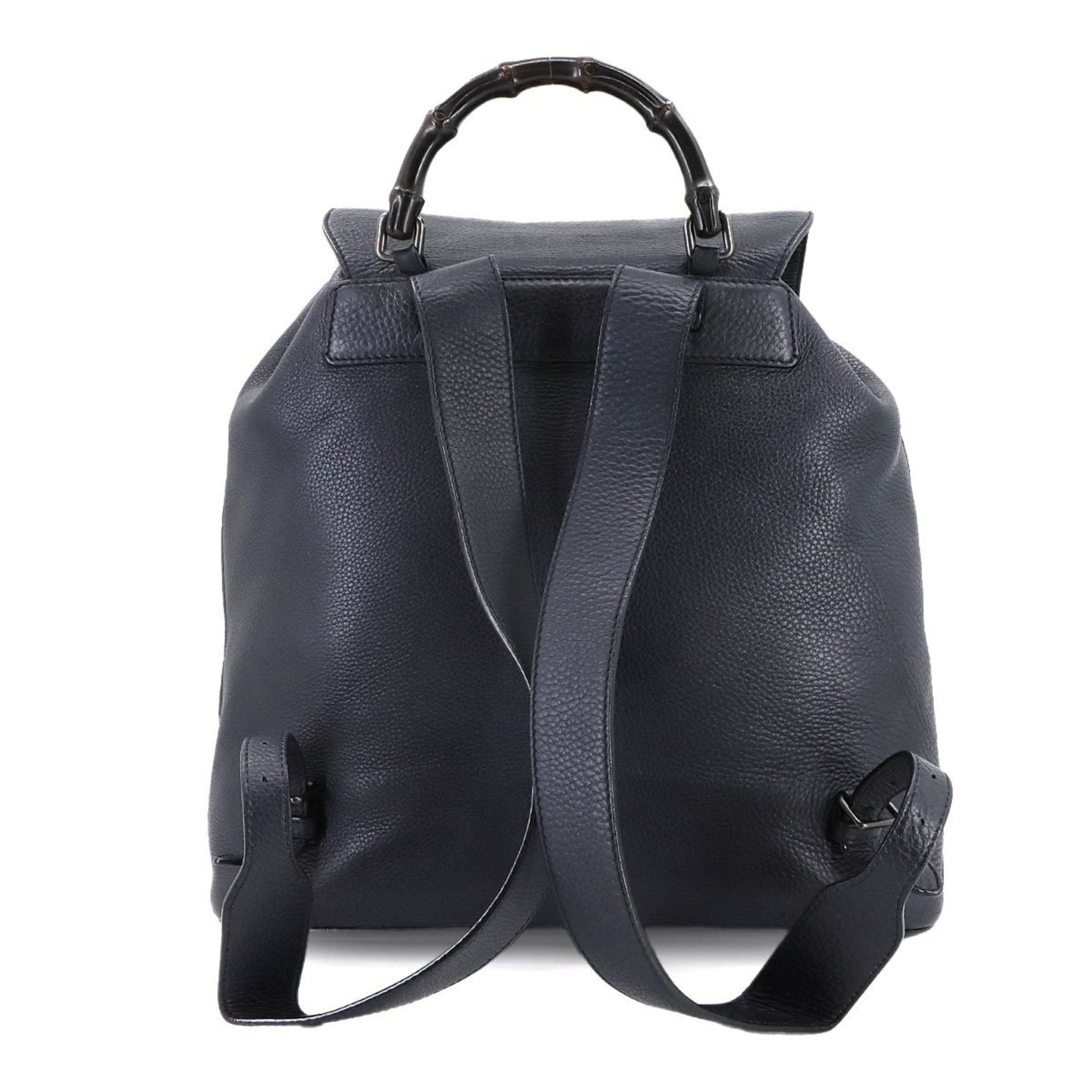 Gucci Bamboo Backpack, leather with gunmetal hardware, model