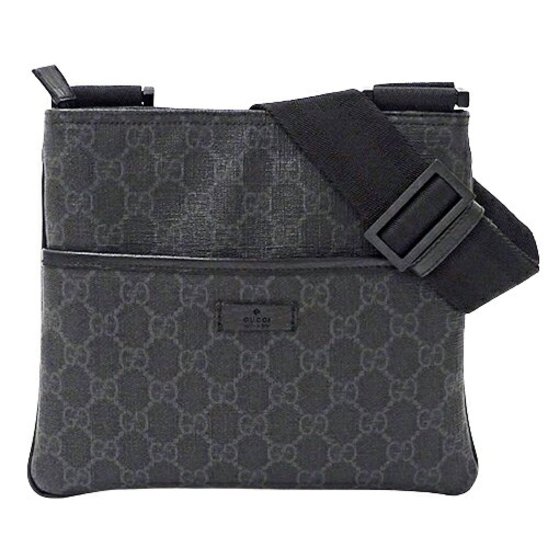 GUCCI Women's and Men's Shoulder Bag GG Supreme Black