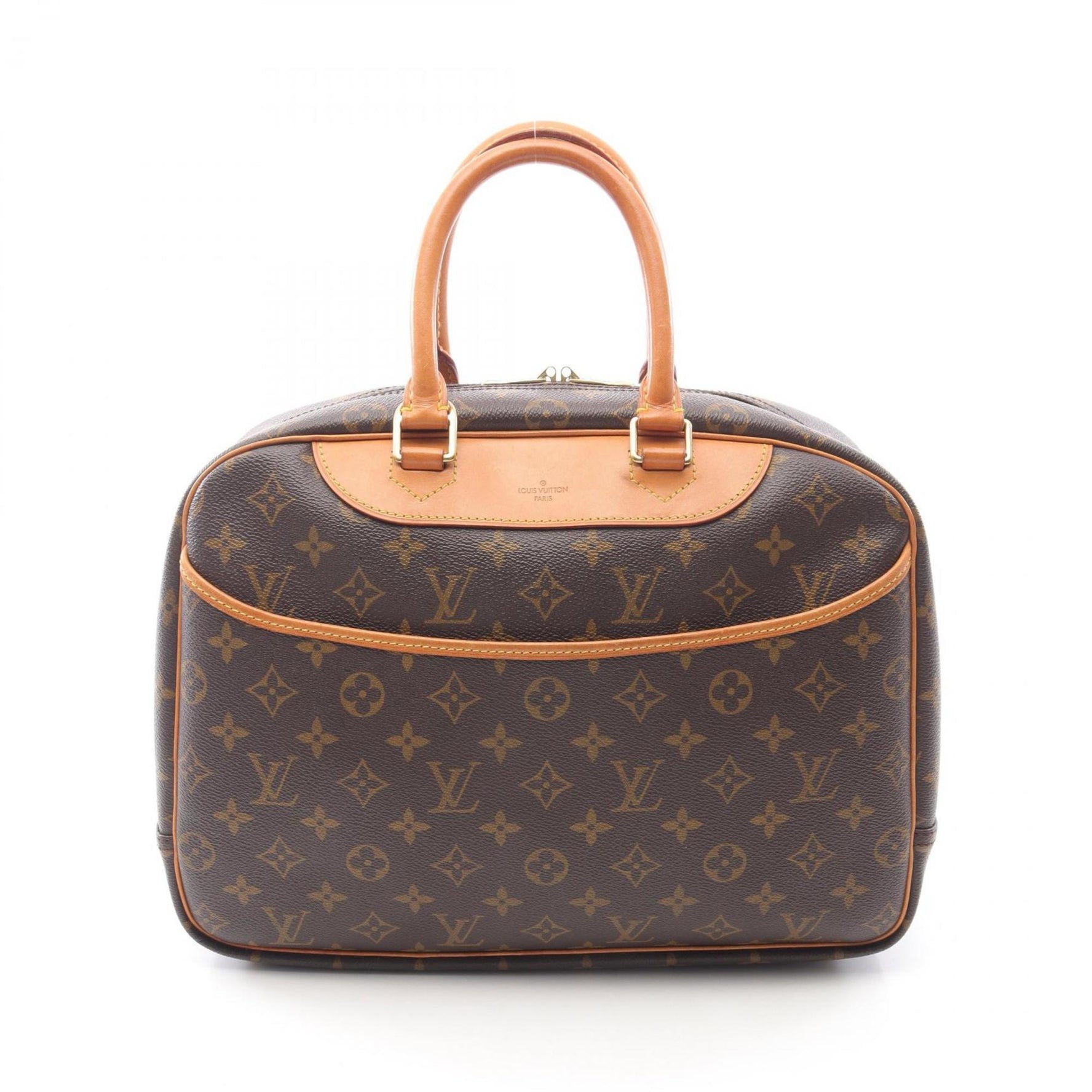 Louis Vuitton Deauville Bowling Vanity Handbag, Coated Canvas and Leather, Monogram