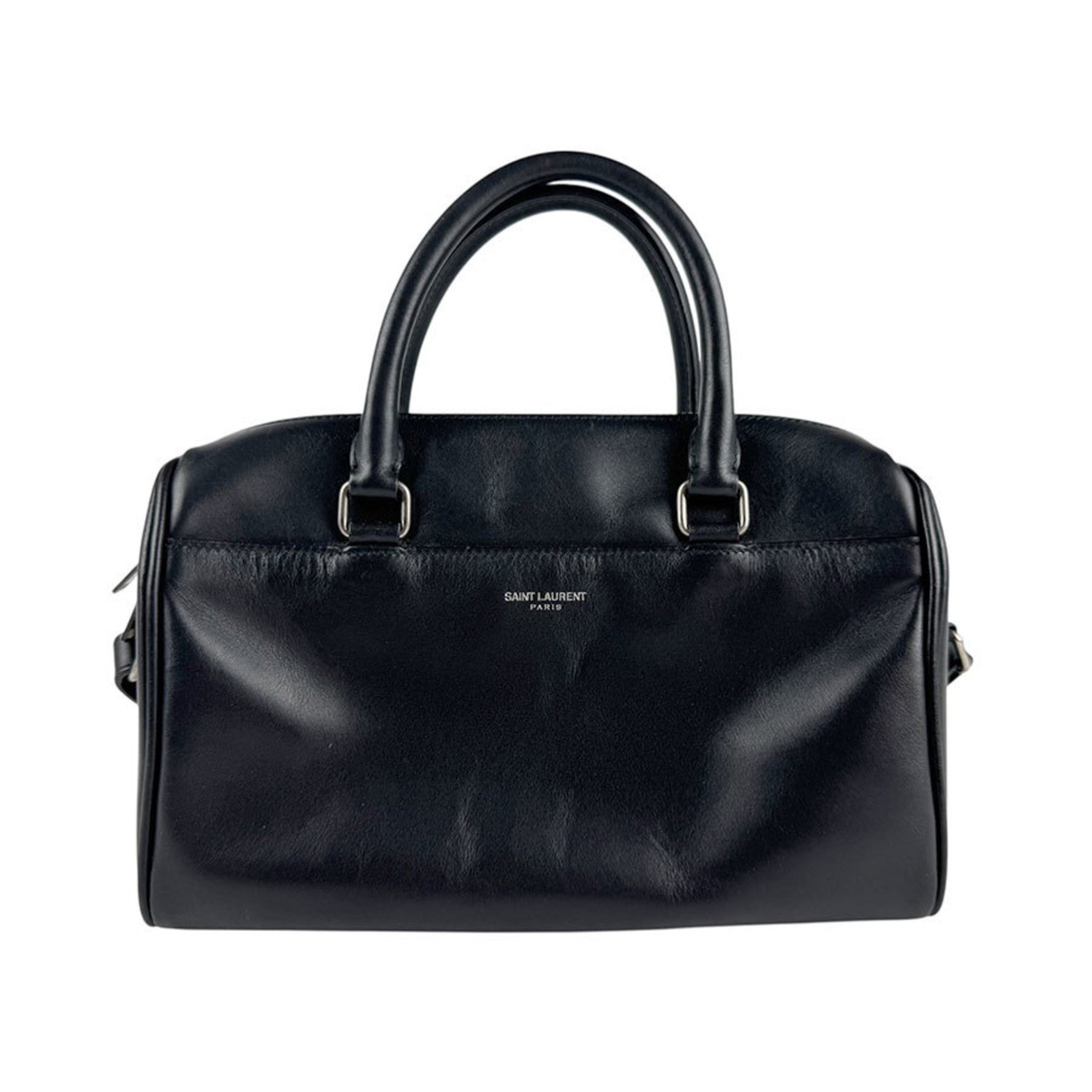 Saint Laurent Baby Duffle Handbag Shoulder Bag in Black Leather, Women's, z6690