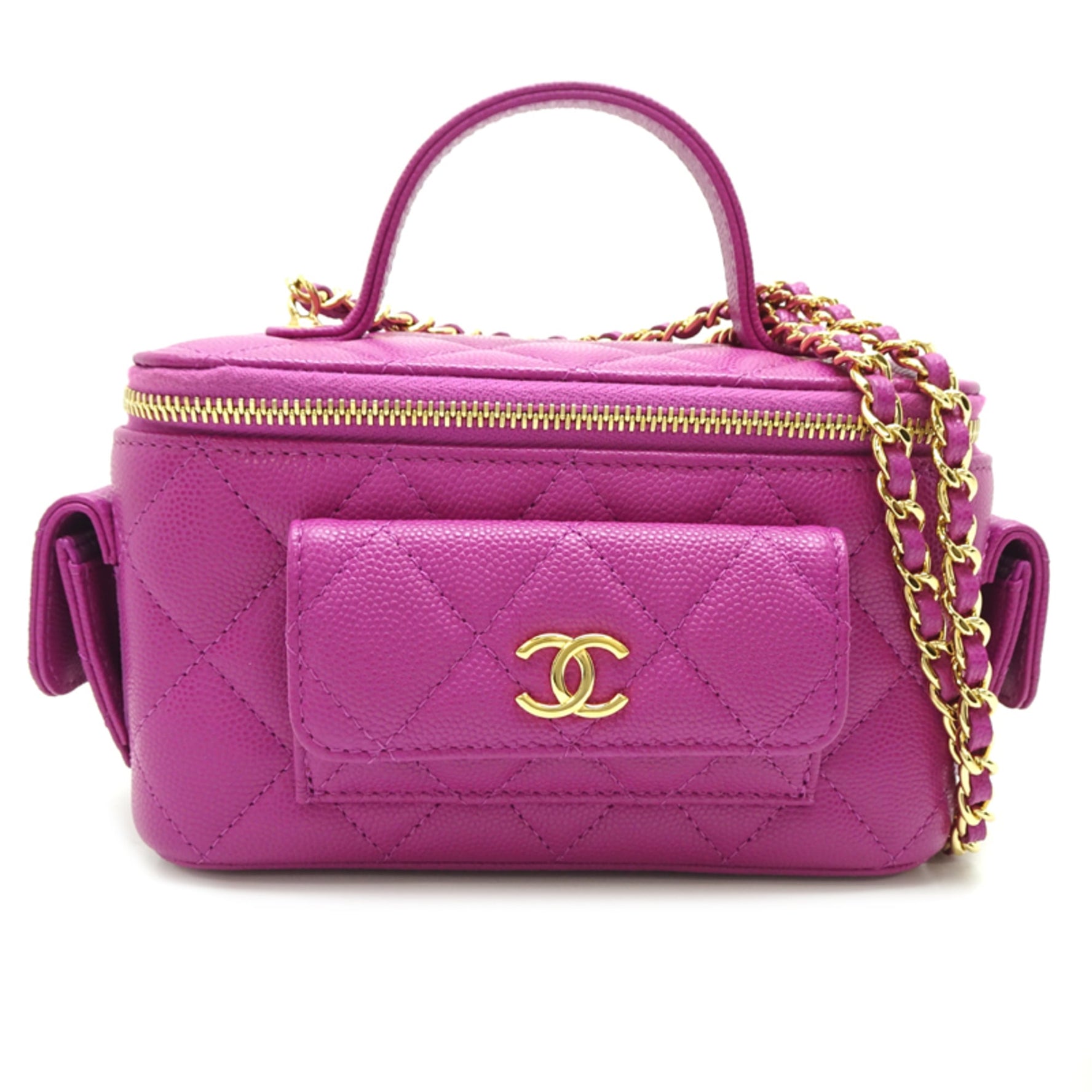 Chanel Vanity Case Shoulder Bag Caviar Leather