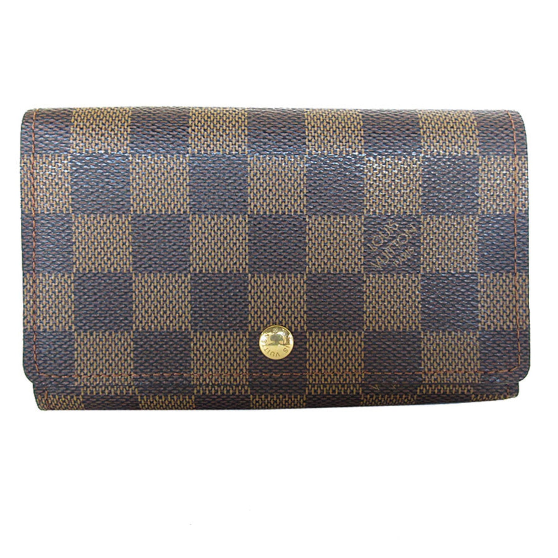 Louis Vuitton Bi-fold wallet Damier Portefeuille Tresor canvas gold ladies