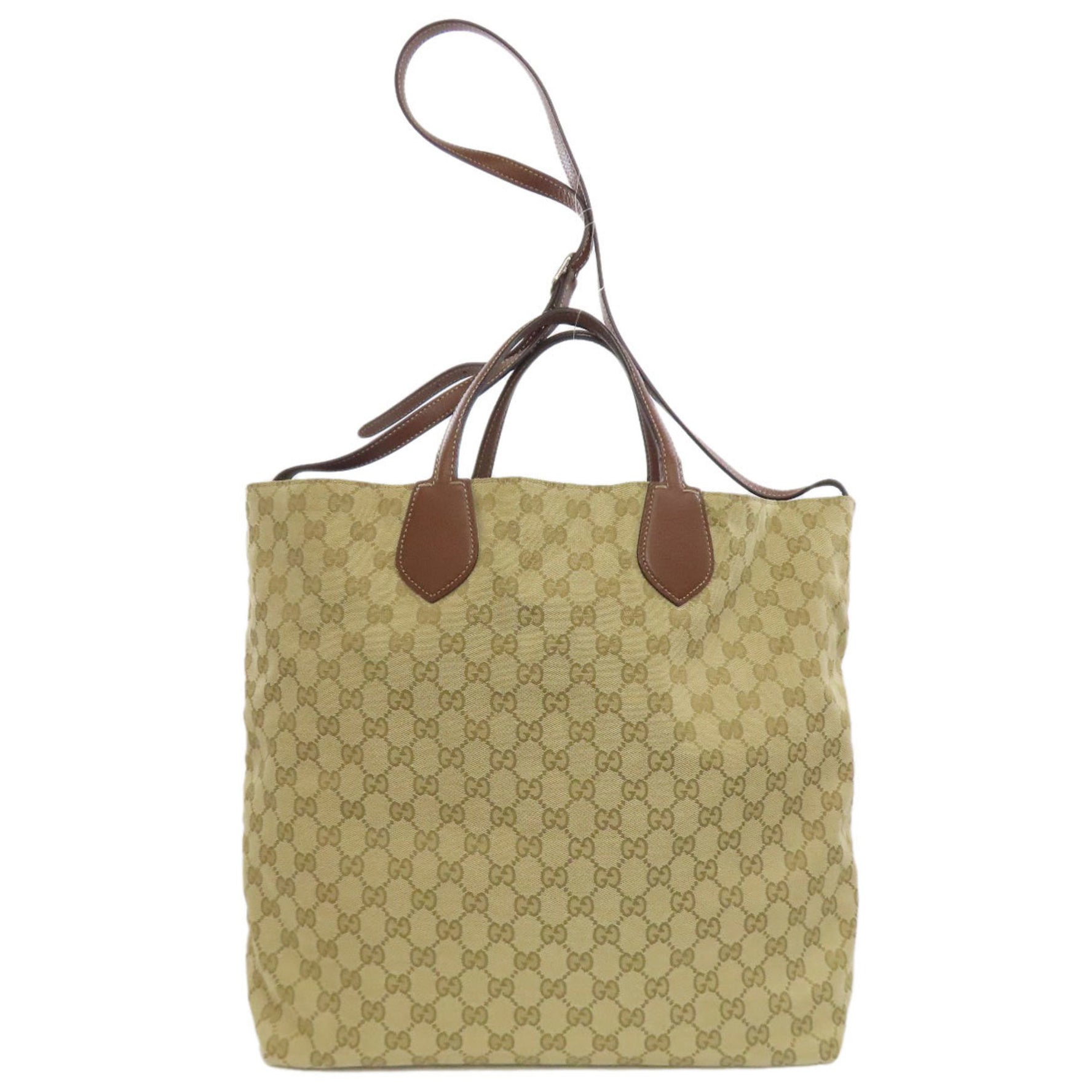 Gucci GG Pattern Reversible Tote Bag Canvas