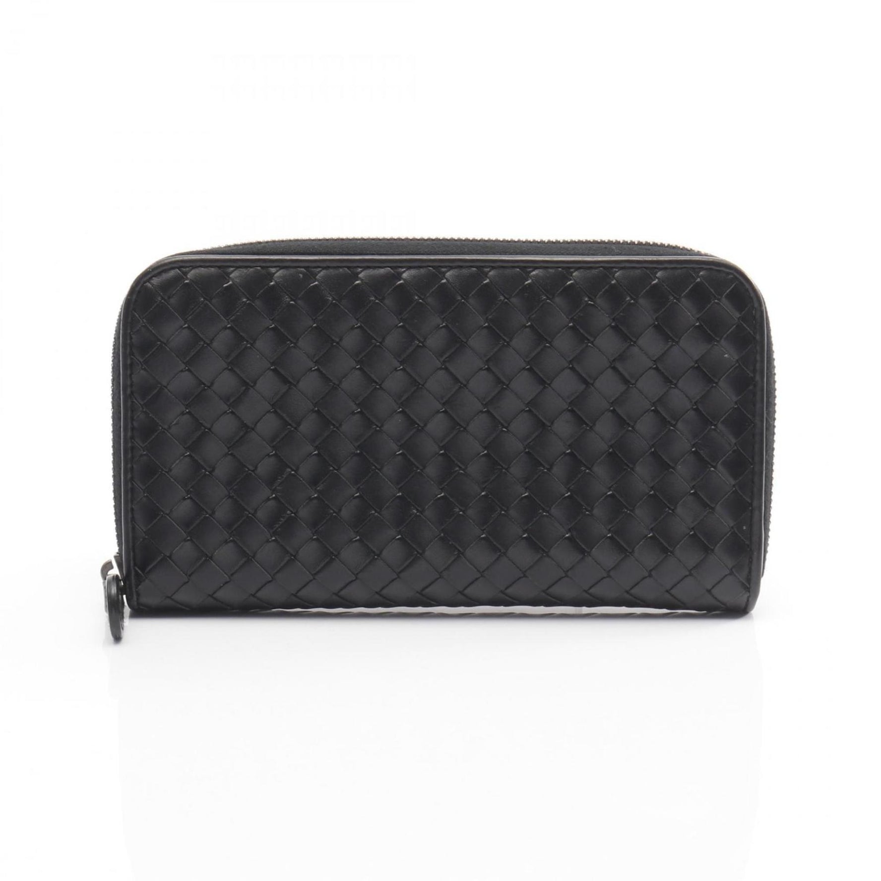 Bottega Veneta Intrecciato round long wallet, leather, men's and