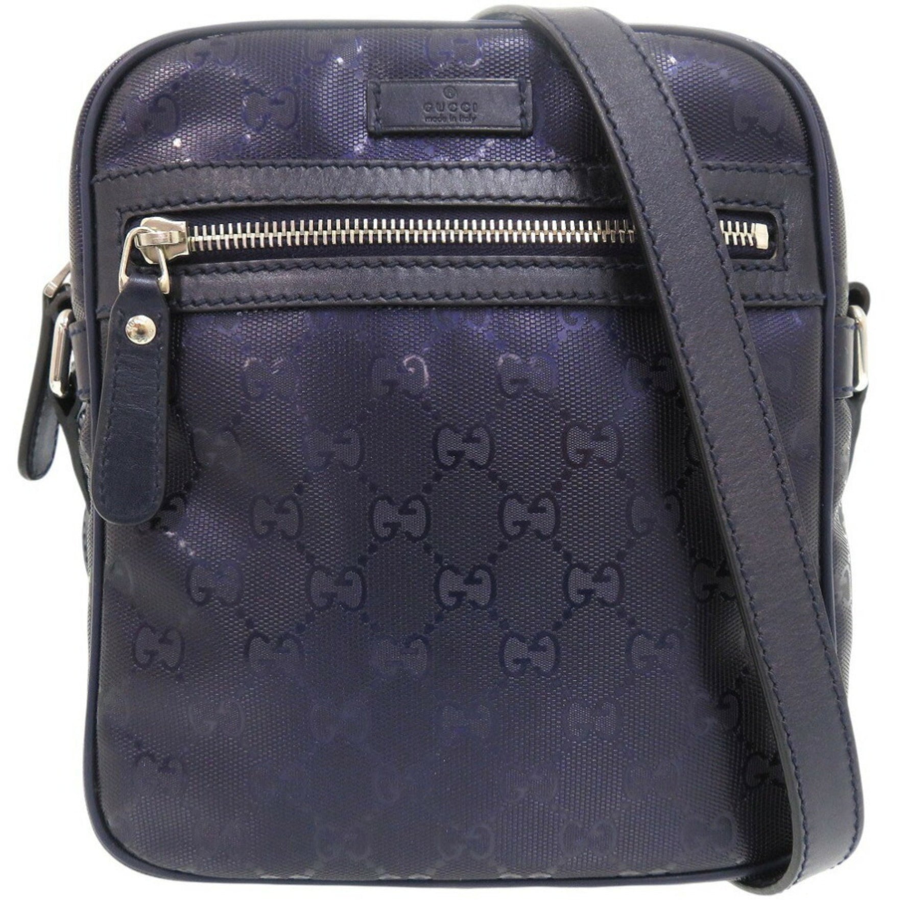 Gucci GG Imprime Shoulder Bag Crossbody PVC Purple 0470GUCCI