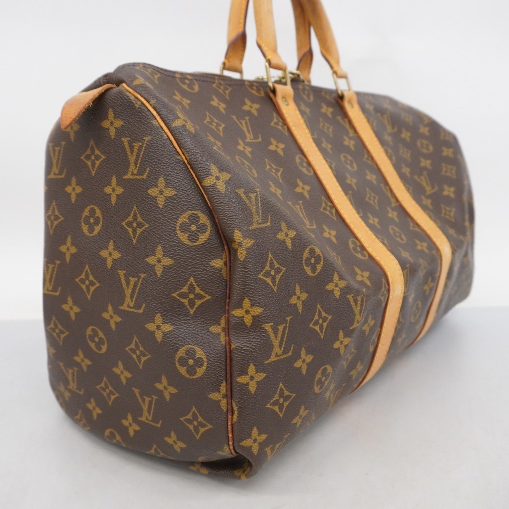 Louis Vuitton Monogram Keepall 45 Boston Bag M41428 Brown Men's and Women's