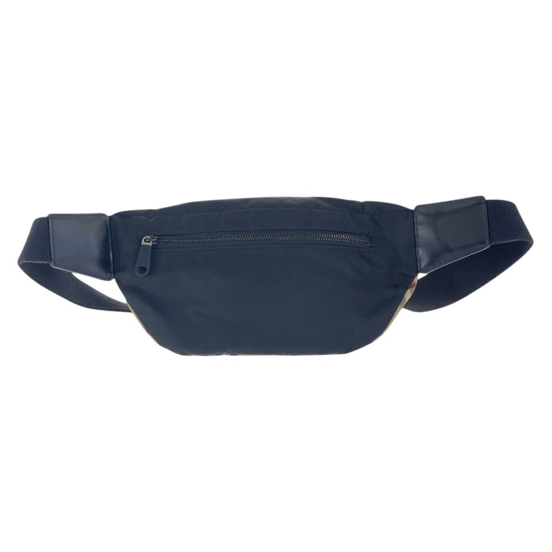 BURBERRY Check pattern beige black nylon body bag bum unisex ladies