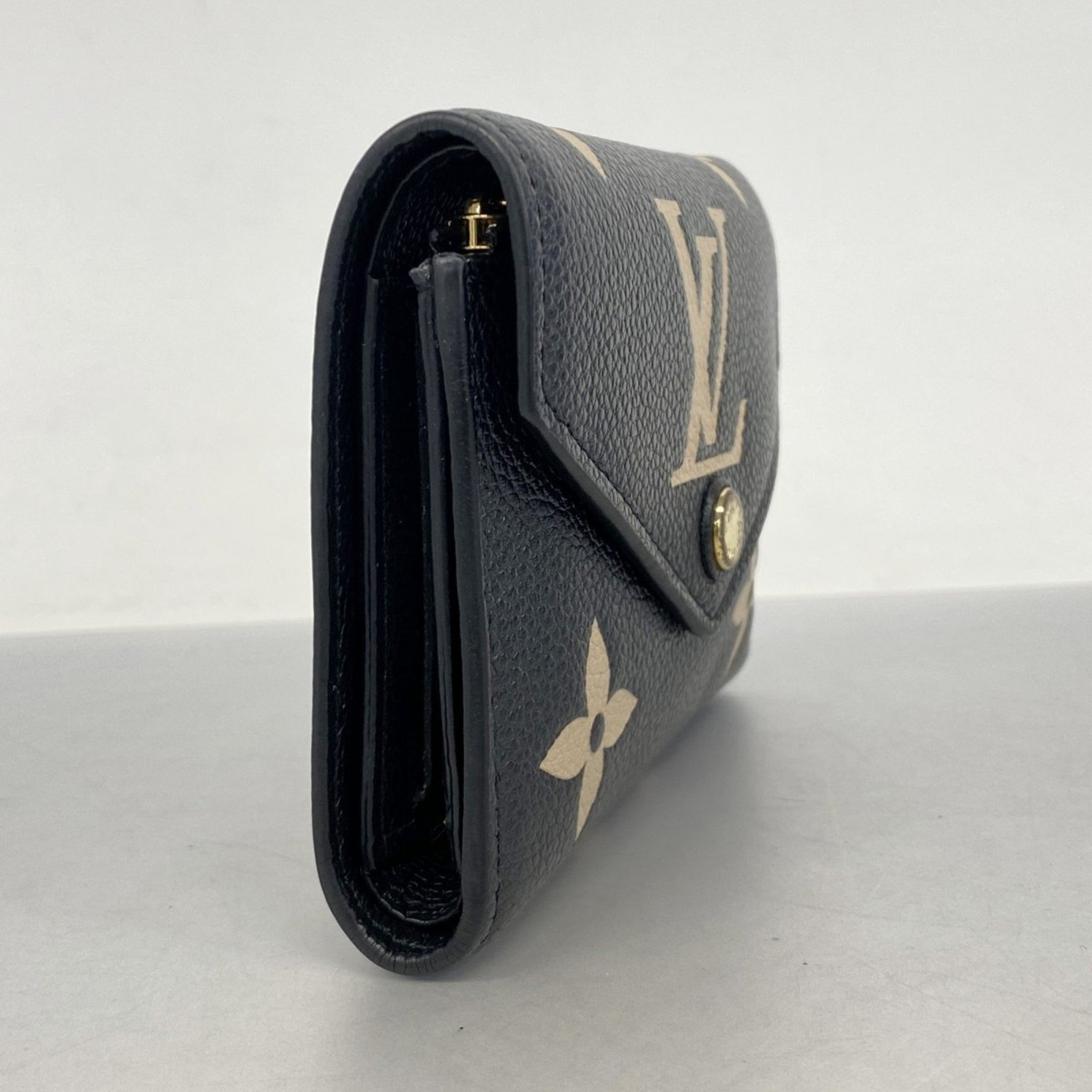 Louis Vuitton Monogram Empreinte Two-Tone Tri-Fold Wallet Portefeuille Victorine