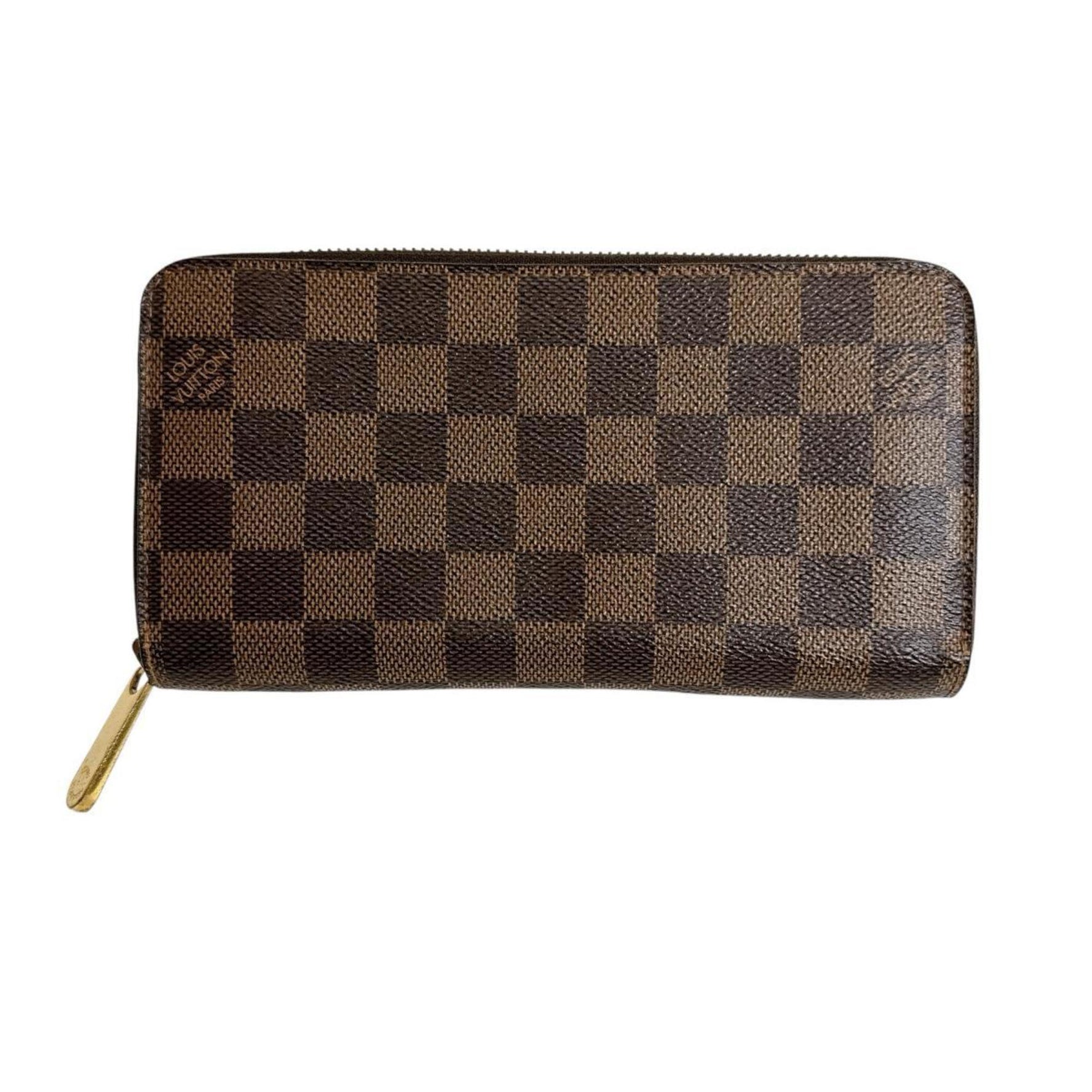 Louis Vuitton Damier Zippy Wallet in Canvas, Brown, N41661