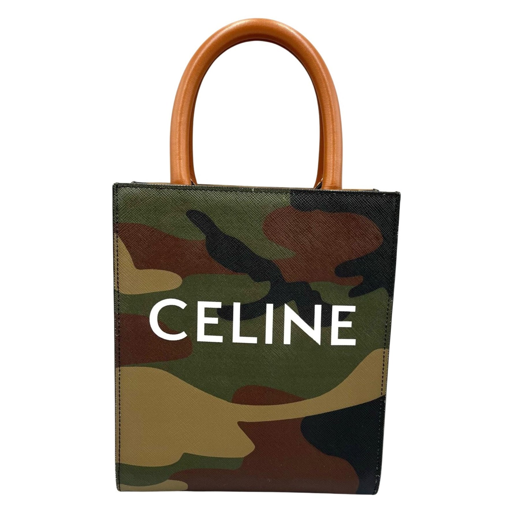 Celine Mini Vertical Cabas Handbag, Shoulder Bag, Canvas