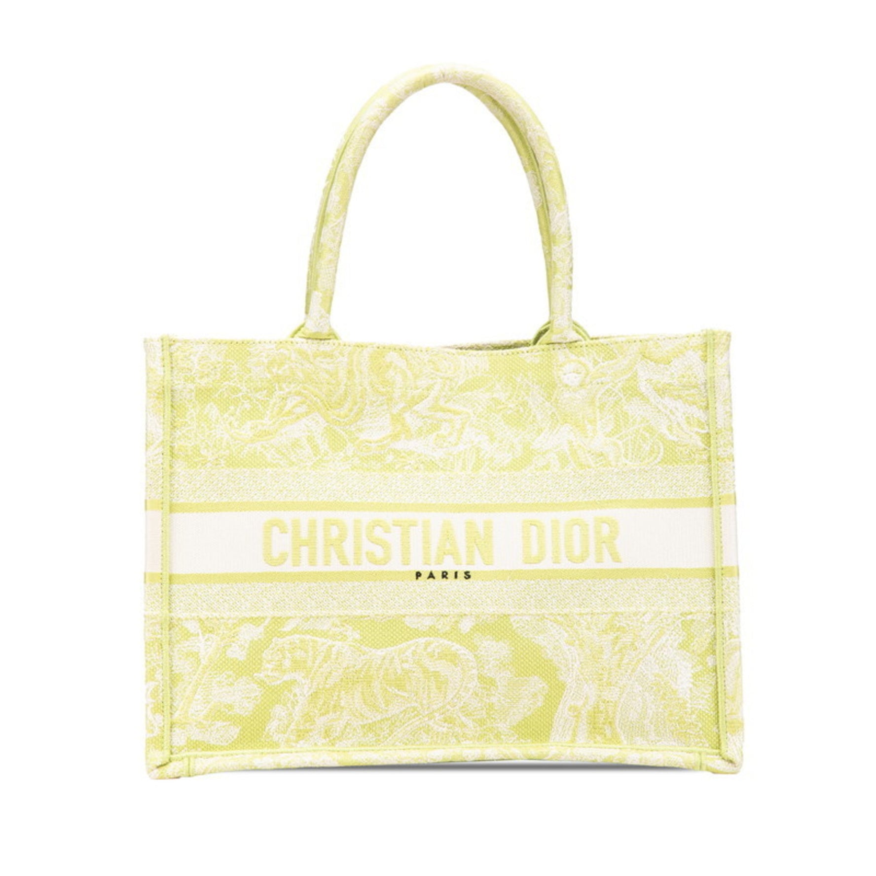 Christian Dior Dior Book Tote Medium Bag Light Green Canvas