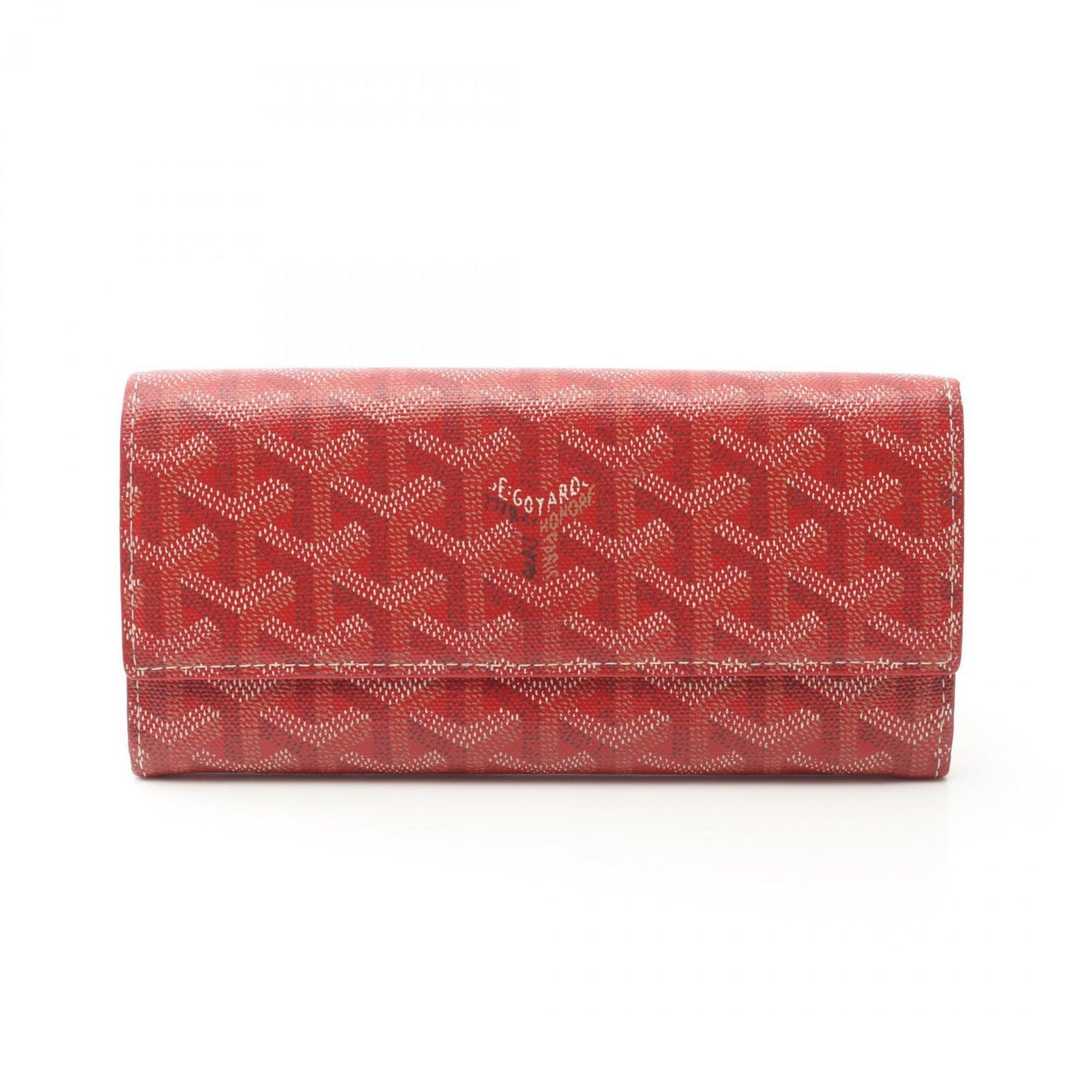 Goyard Varenne Bifold Long Wallet, Coated Canvas, Red