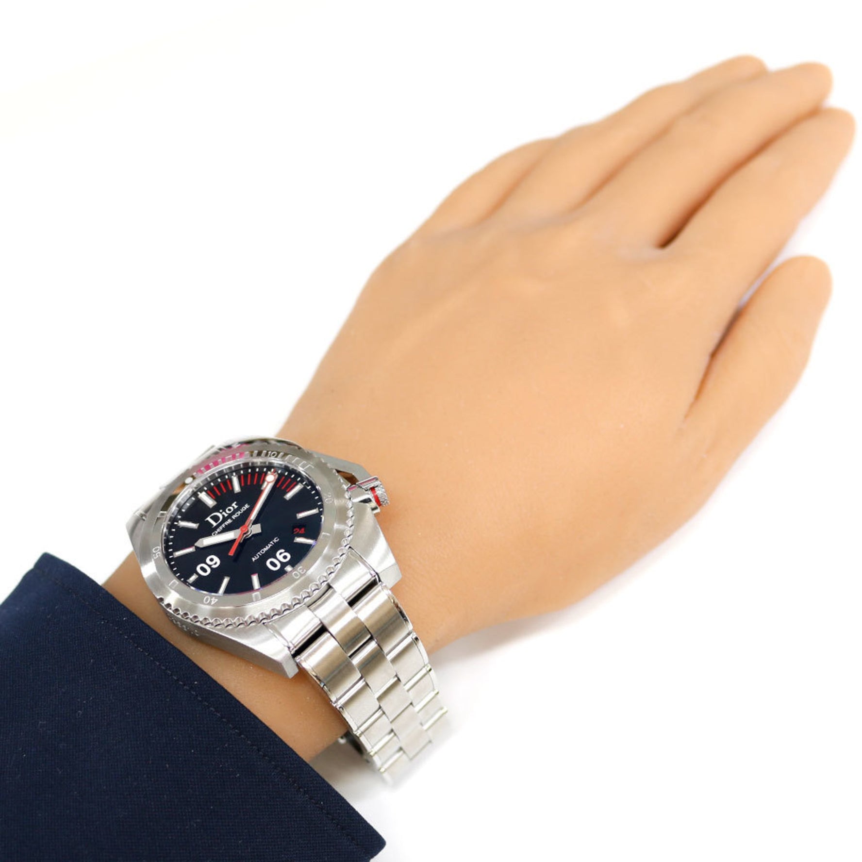Christian Dior Chiffre Rouge Watch, Stainless Steel, DIOR085510, Automatic, Men's, 300M, Manufacturer's Finish