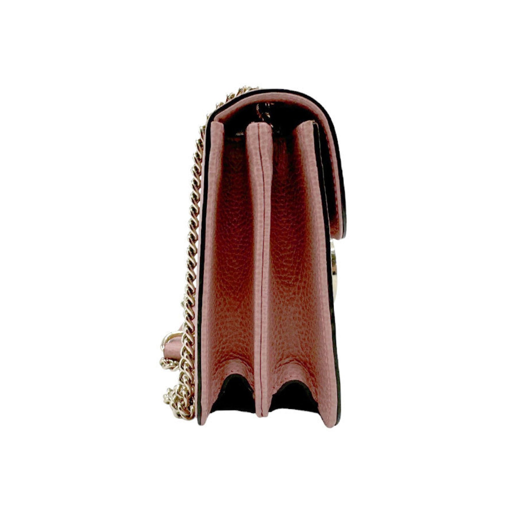 GUCCI Shoulder Bag Interlocking G Leather Pink Women's n0538