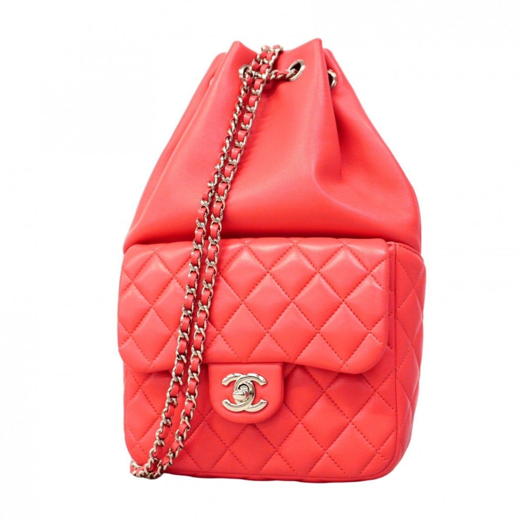 Chanel Matelasse Lambskin Backpack/Daypack in Salmon Pink