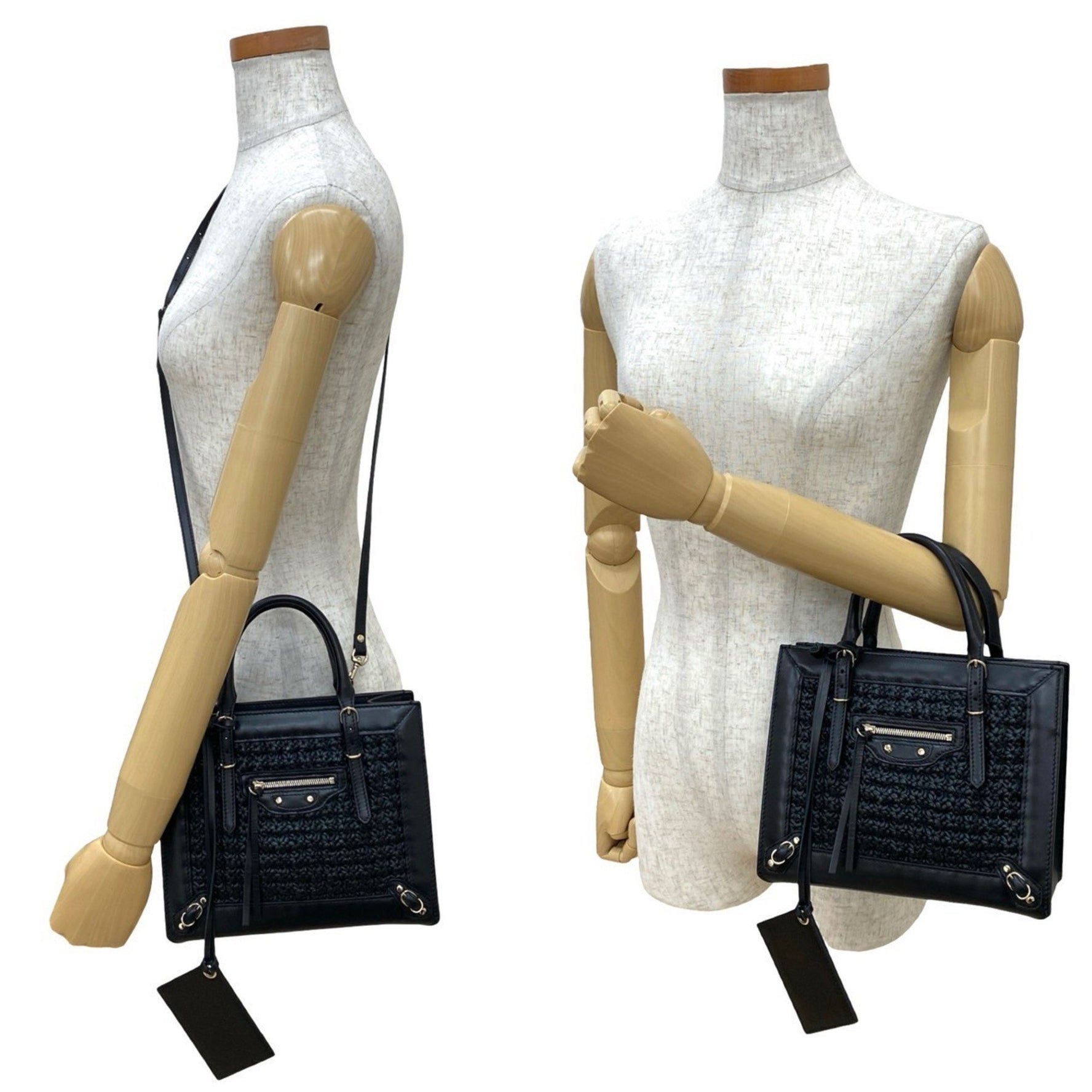 BALENCIAGA Mini Paper Leather Handbag, Tote Bag, Shoulder