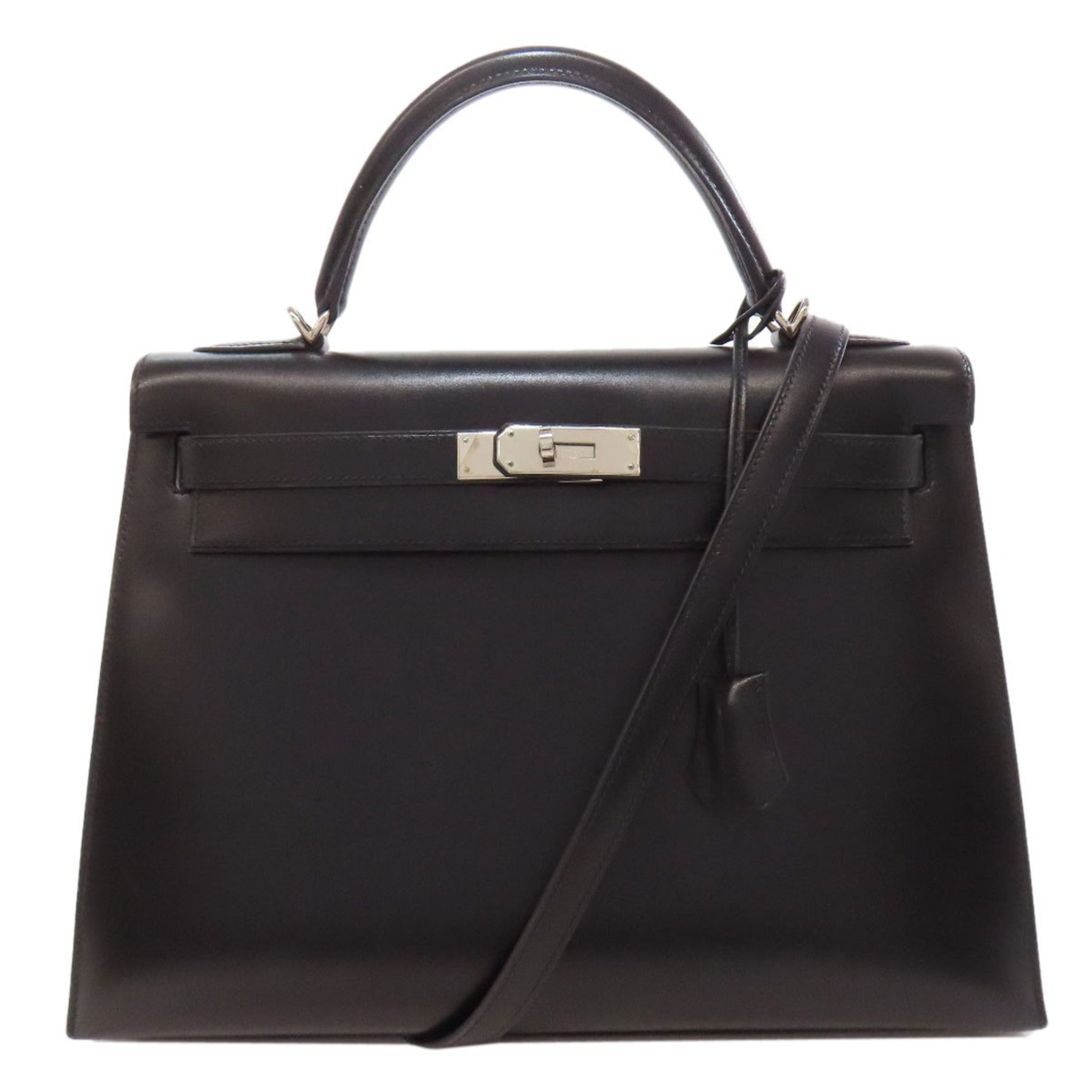 Hermes Kelly 32 Outer Stitched Handbag Box Calf