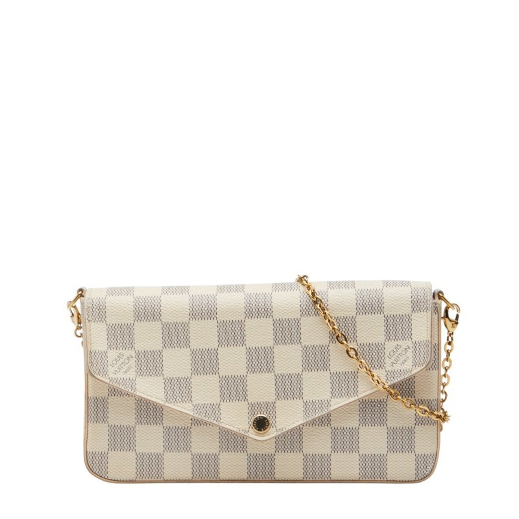 Louis Vuitton Damier Azur Pochette Felicie Chain Shoulder Bag LOUIS VUITTON
