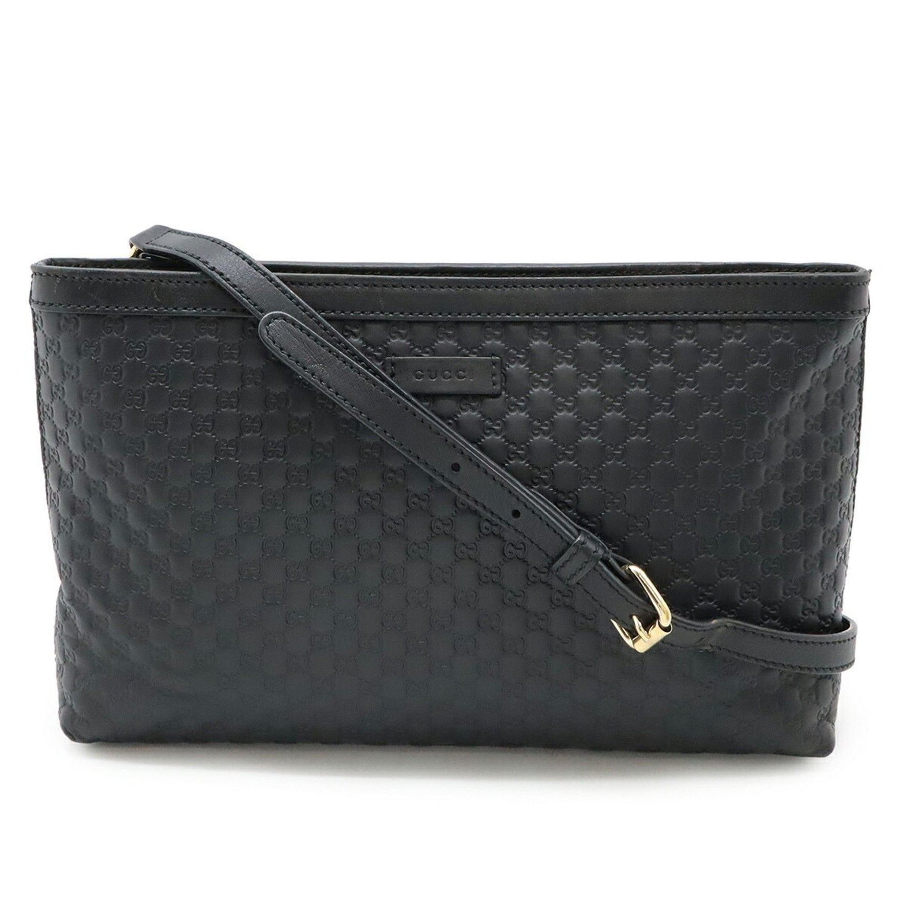 GUCCI Micro Guccissima Shoulder Bag in Leather