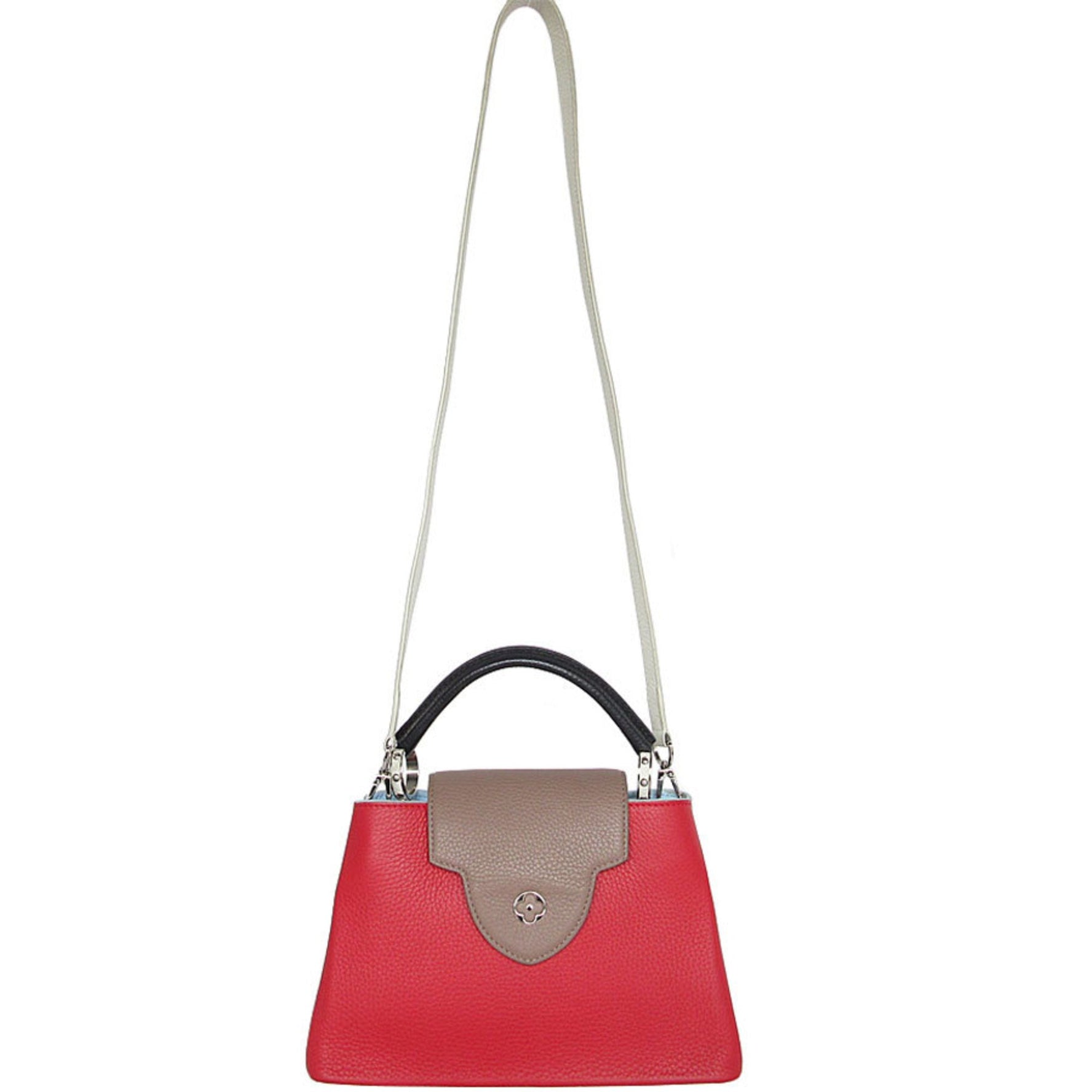 Louis Vuitton Handbag Shoulder Bag Capucines BB Leather Red Multicolor Silver