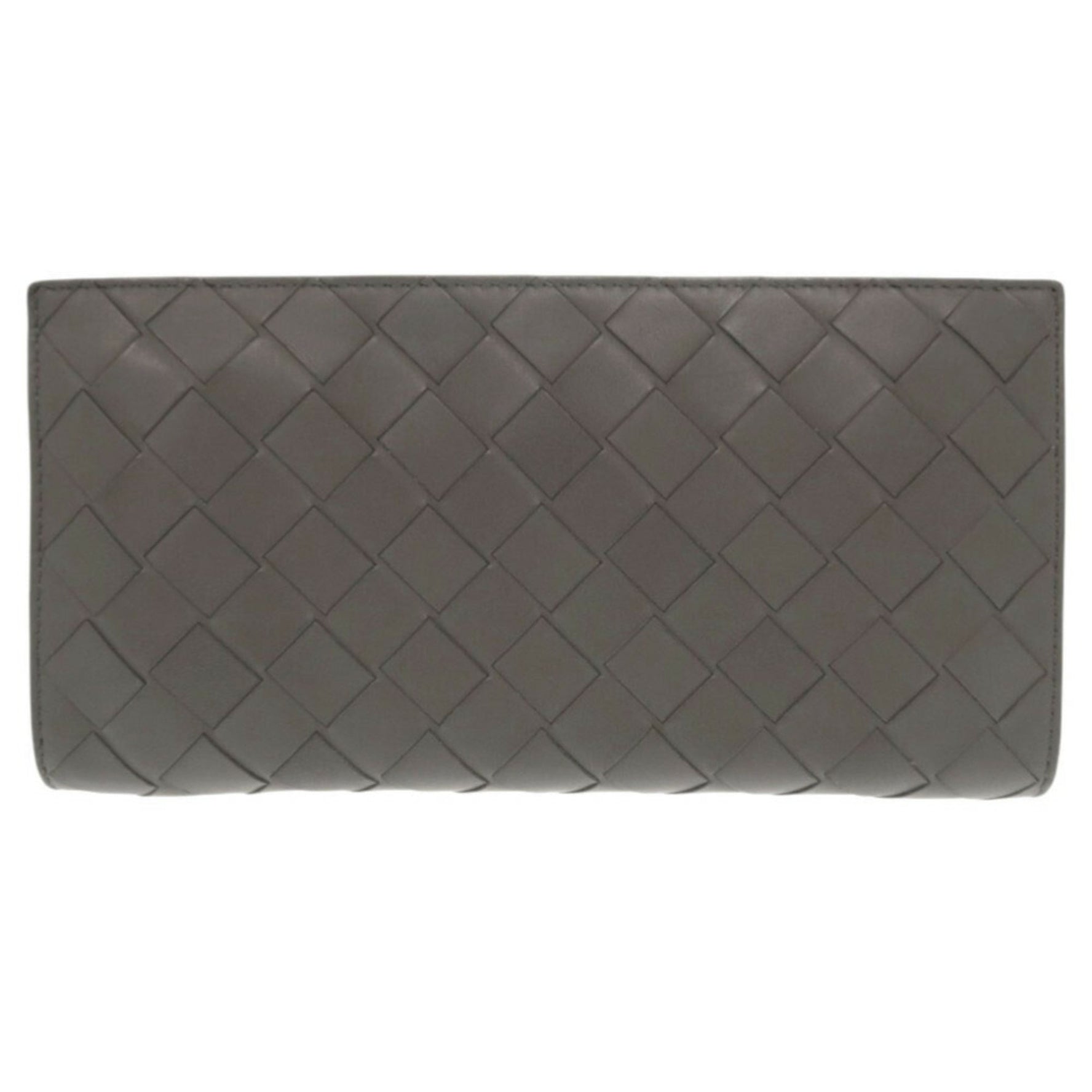 Bottega Veneta Intrecciato Leather Round Long Wallet Men's