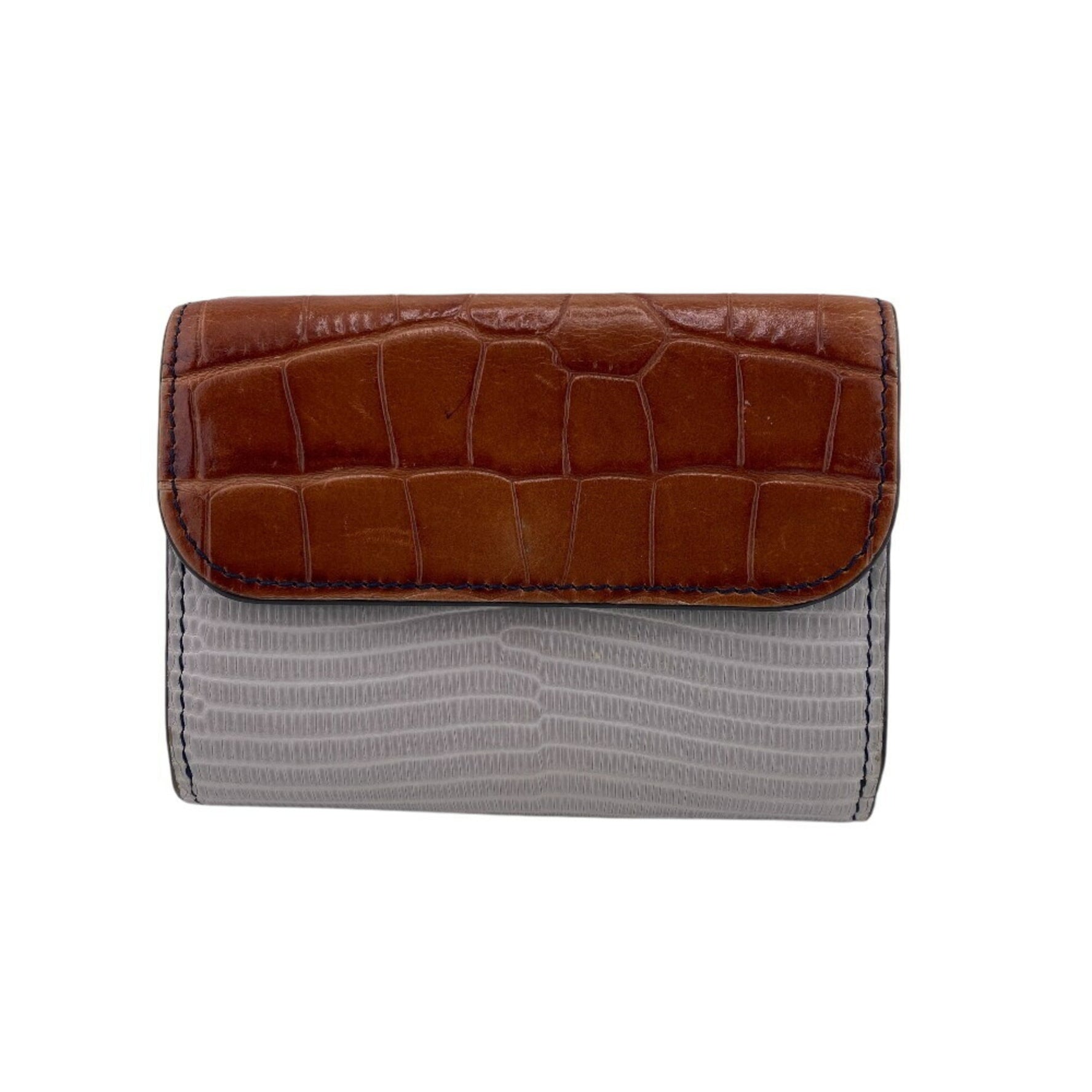 Chloé Chloe Mini Trifold Wallet, Coin Purse, Bills, Cards, Brown