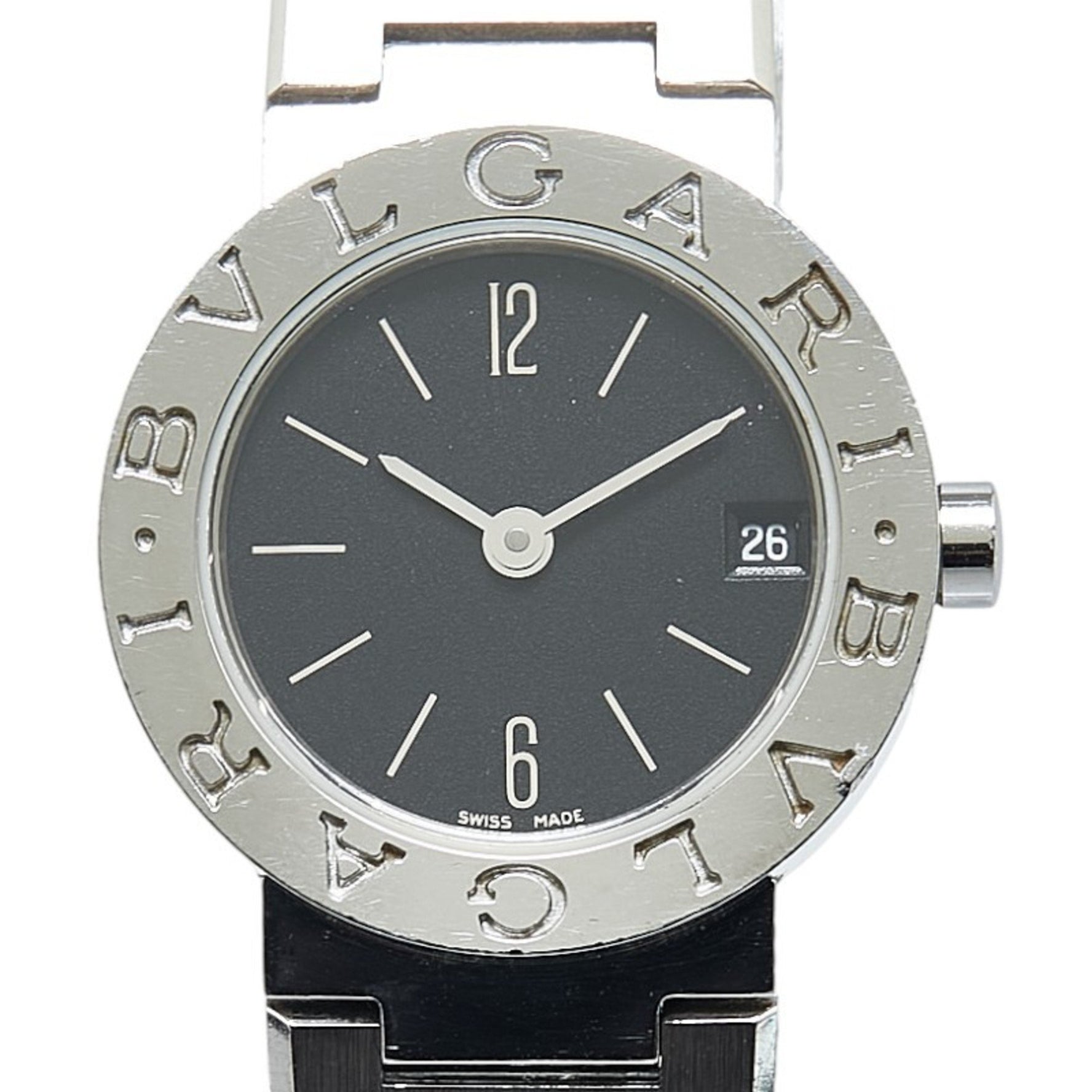 BVLGARI Watch Quartz Black Dial Stainless Steel