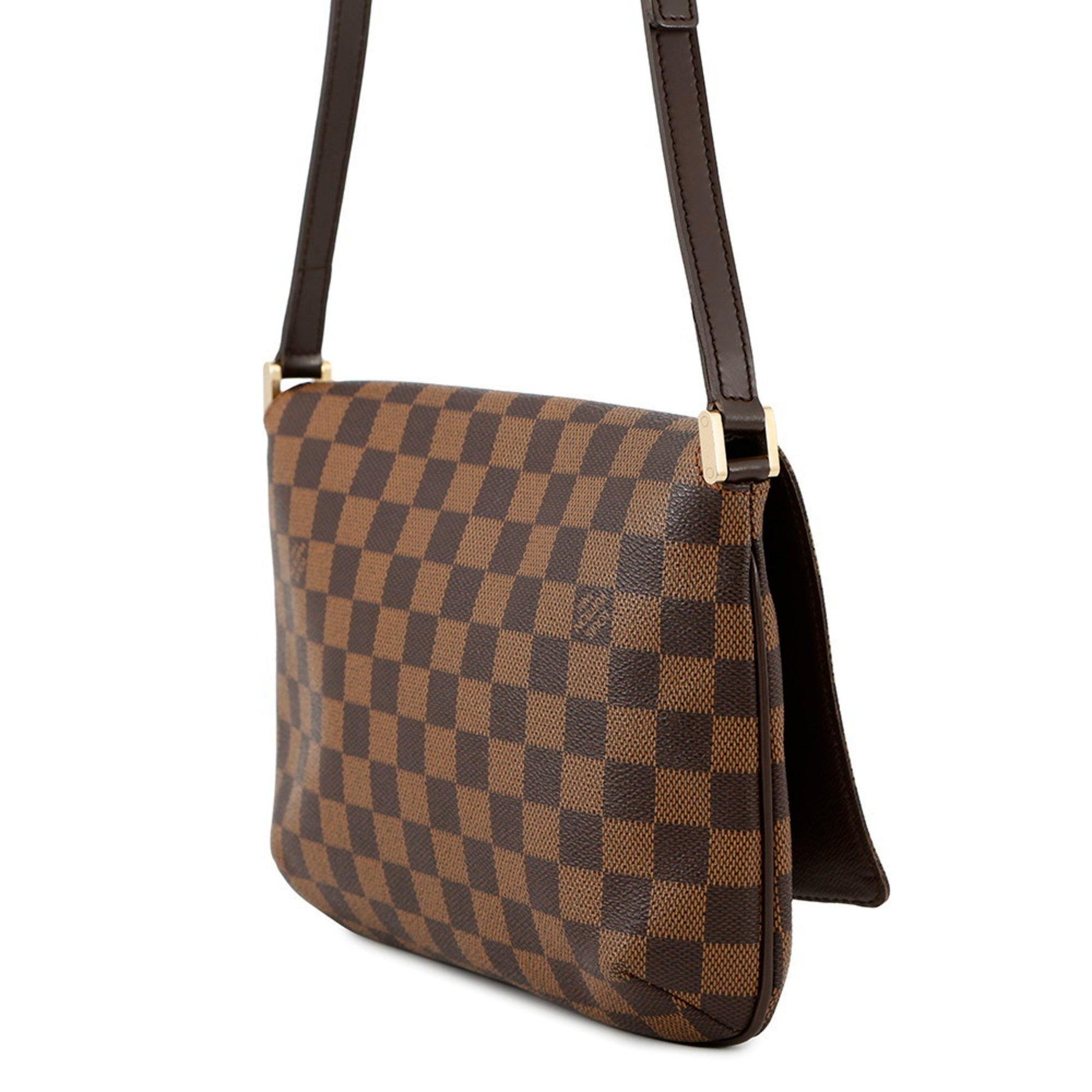 Louis Vuitton Musette Tango Short Shoulder Bag in Damier Ebene LOUIS VUITTON