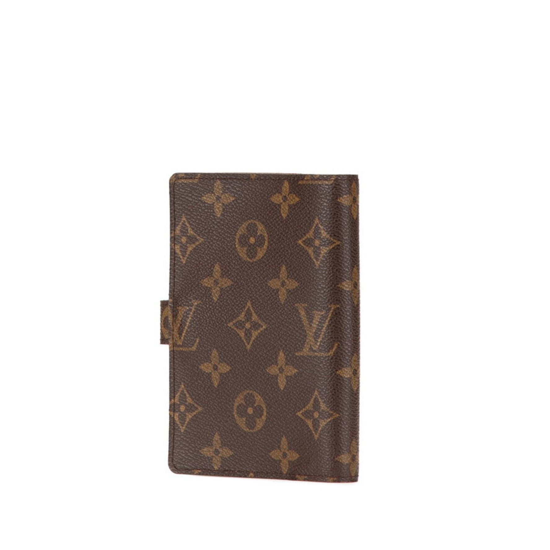 Louis Vuitton Monogram Agenda PM Notebook Cover R20005 Brown PVC Leather Women's LOUIS VUITTON