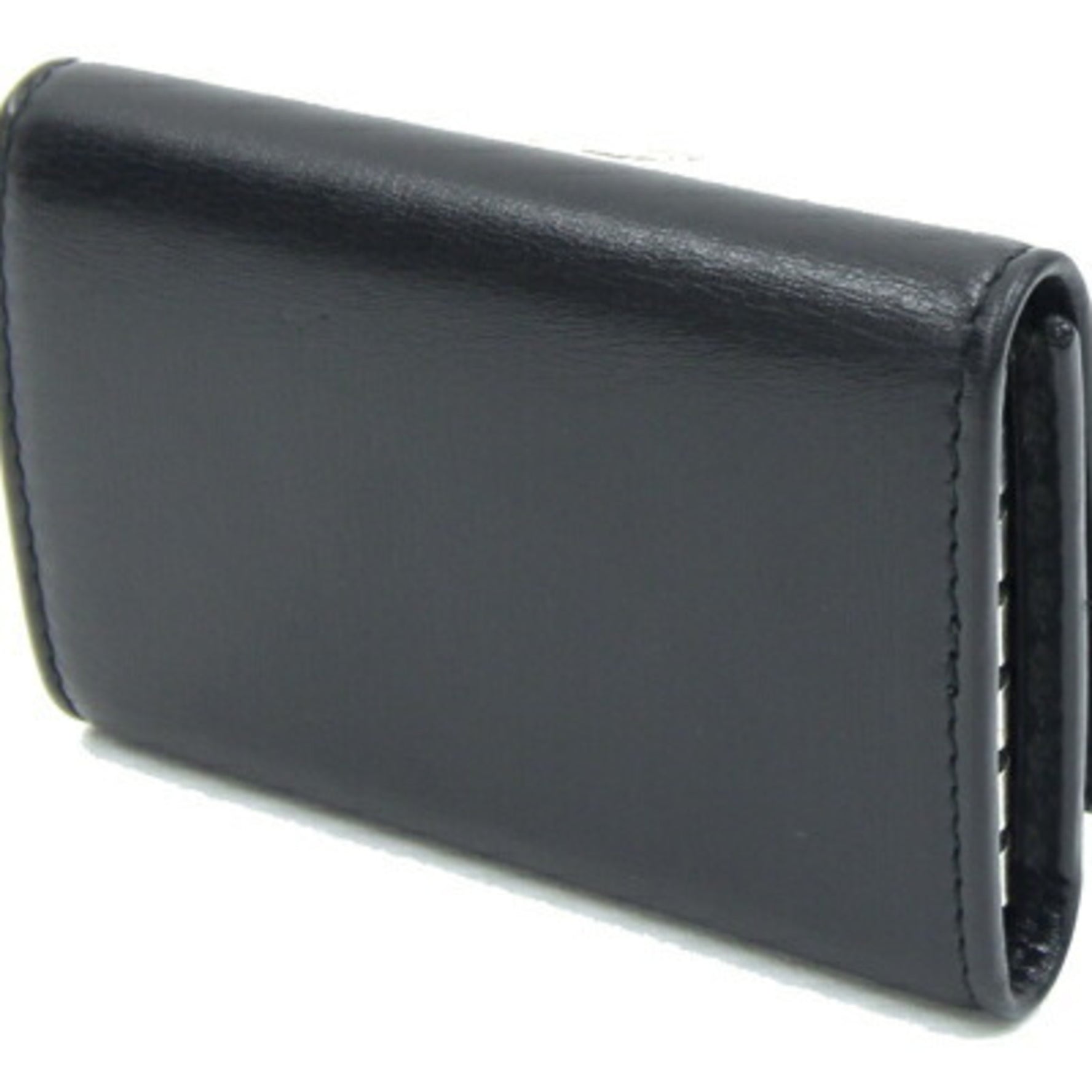 Gucci Case Interlocking G Leather Key Ring