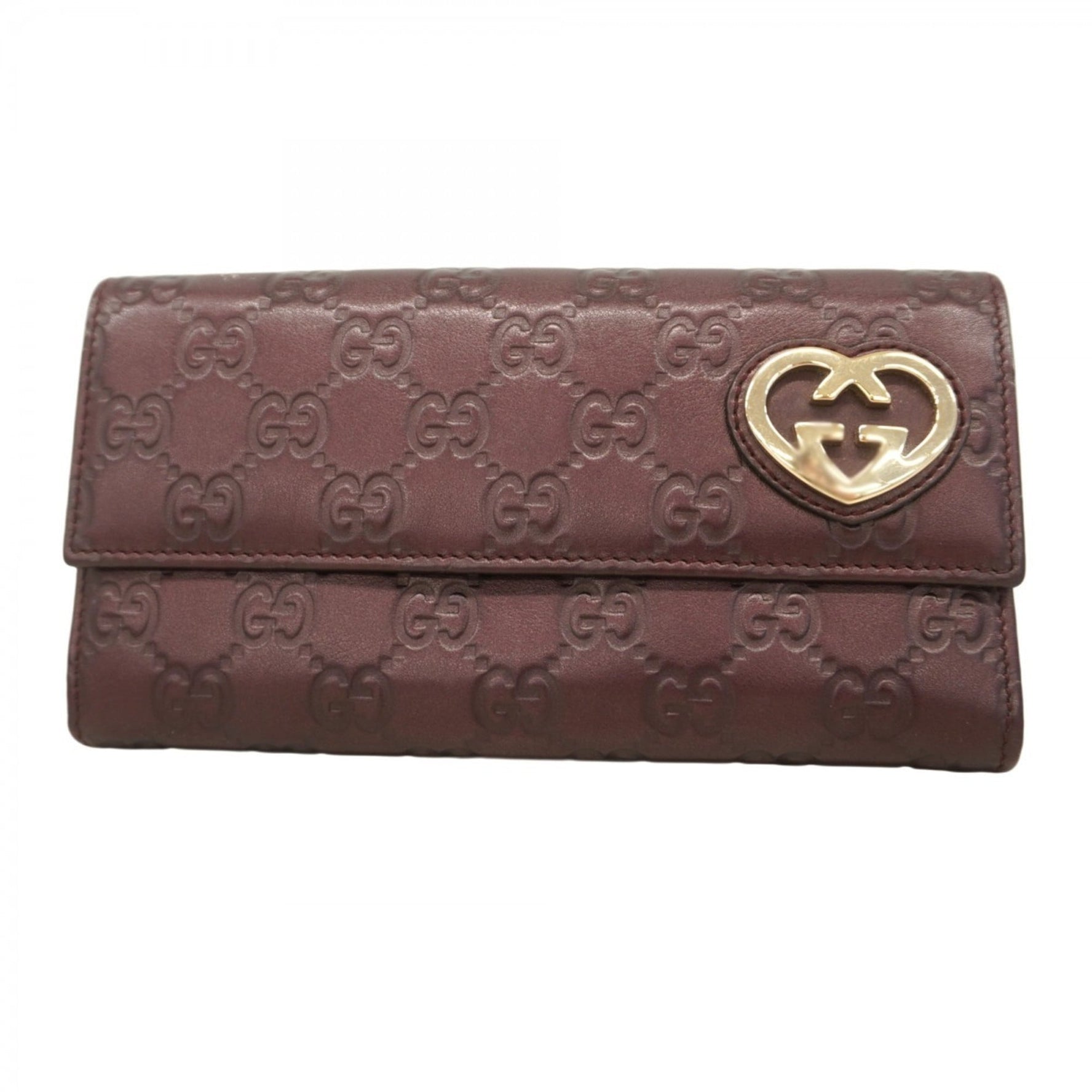 Gucci long wallet Guccissima leather
