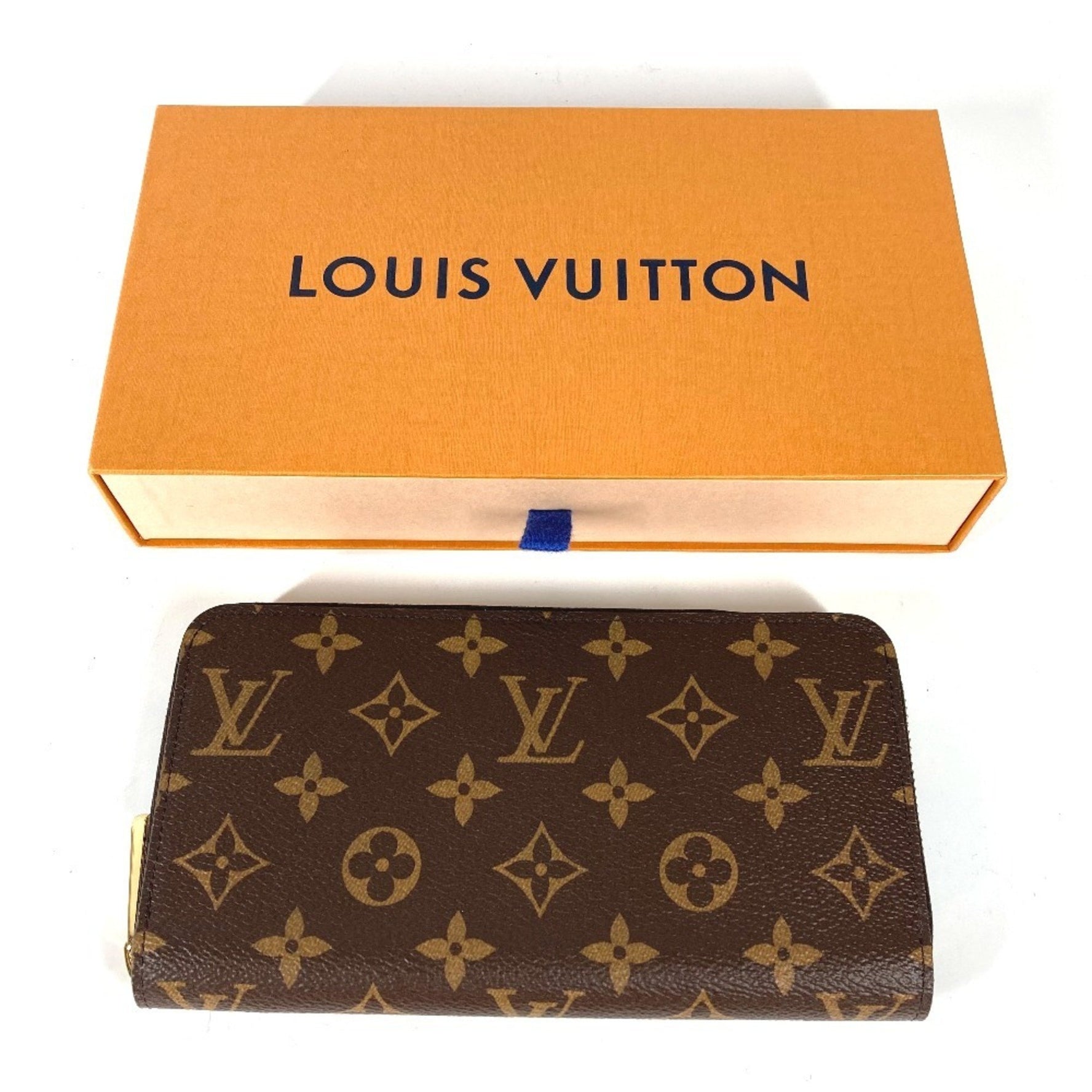 LOUIS VUITTON M41895 Monogram Zippy Wallet, Round Zip Long Canvas, Women's, Fuchsia Brown, Like New