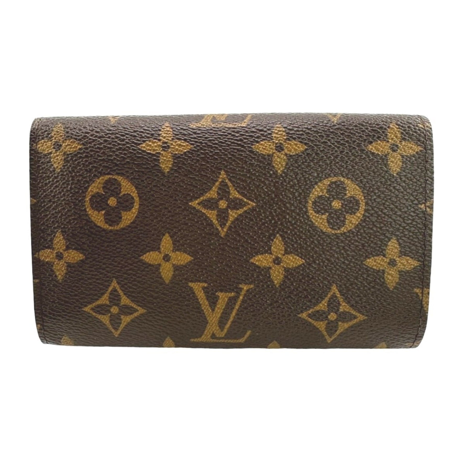Louis Vuitton Bi-fold wallet L-shaped zipper Monogram Porte Monnaie Tresor canvas