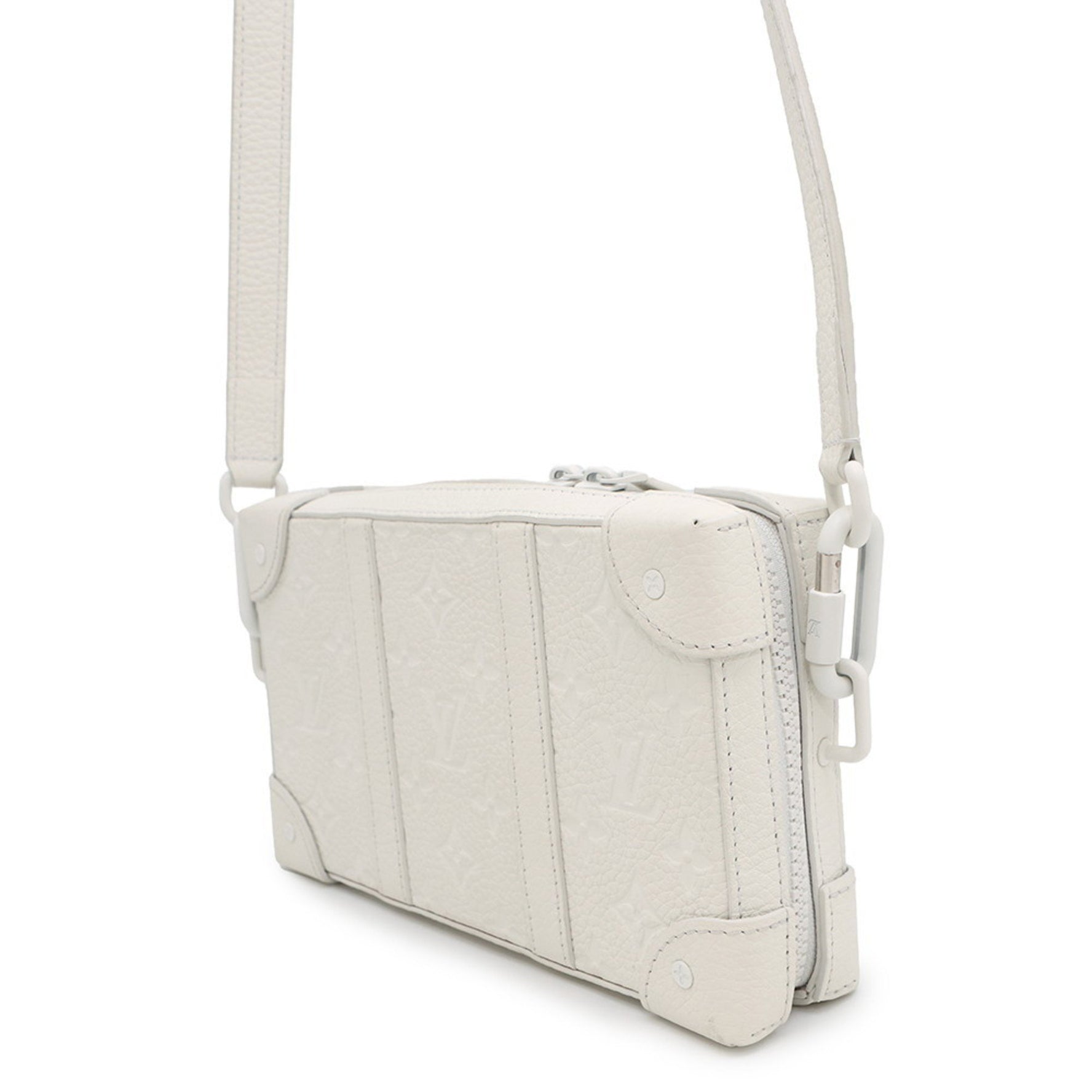 Louis Vuitton Monogram Taurillon Body Bag, LV Friend Soft Trunk 2021, Virgil Abloh, White