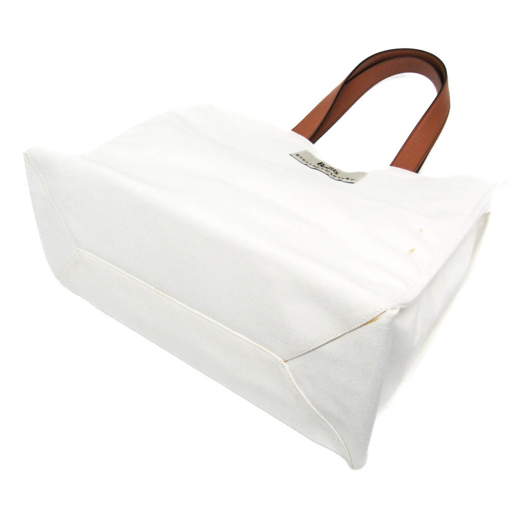 Stella McCartney Beatles Collaboration Large Tote Men,Women Cotton,Faux Leather Tote Bag Brown,Off-white