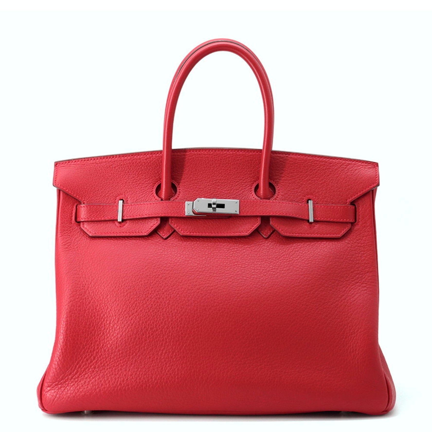 Hermes Birkin 35 Rouge Kazak Taurillon Clemence G stamp HERMES handbag