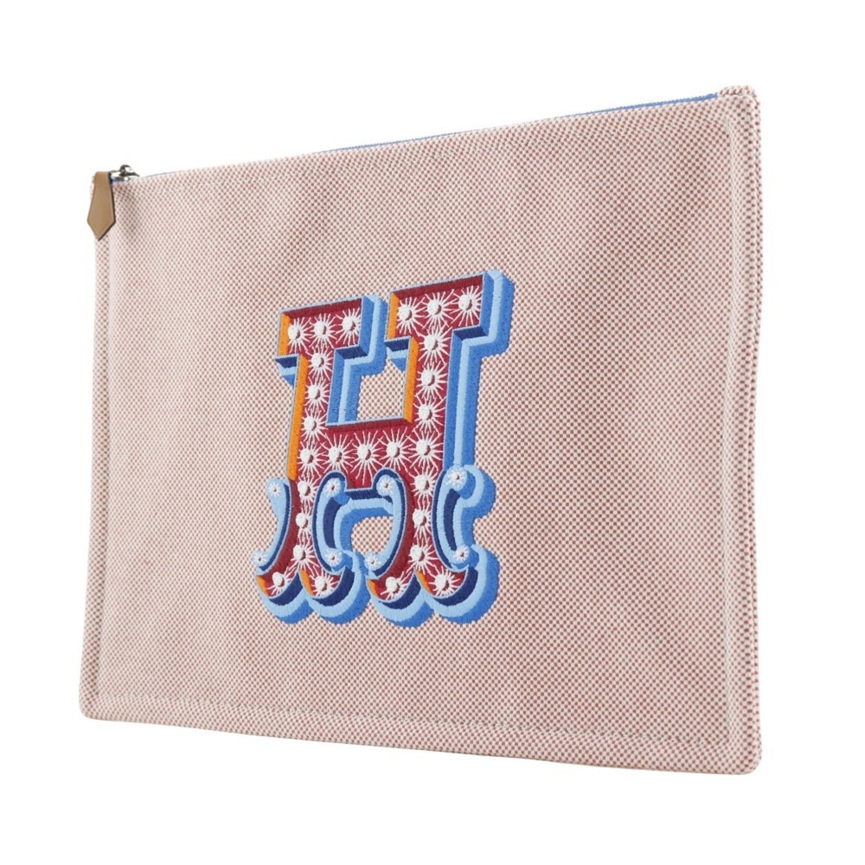 Hermes HERMES Yachting GM Electric Pouch Flat Toile Orange Women's