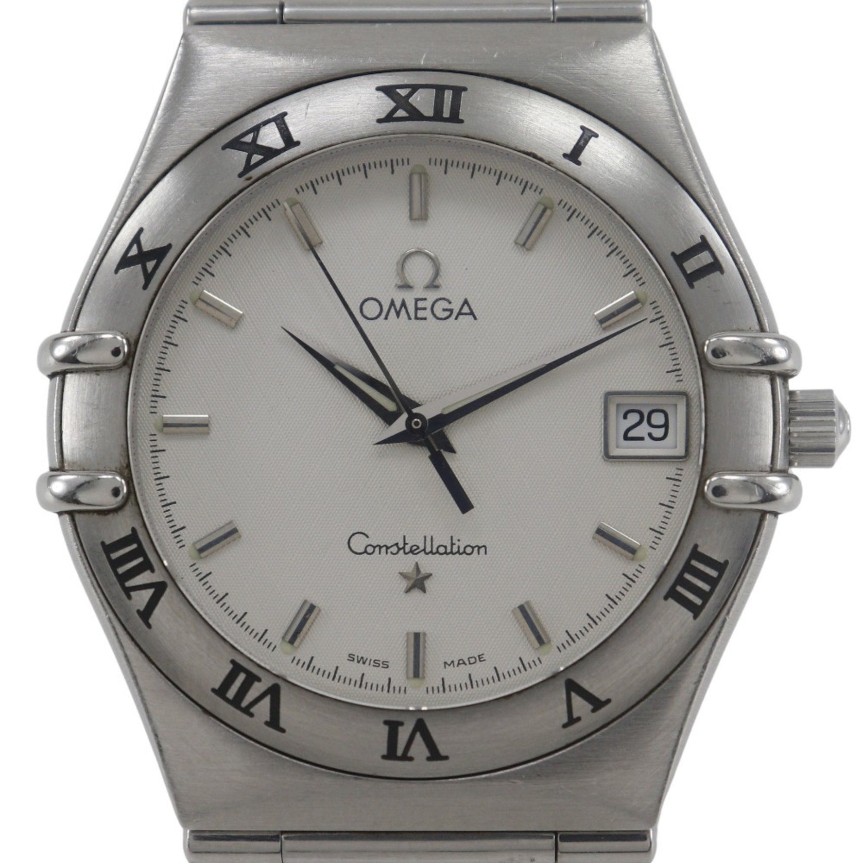 Omega Constellation Watch 1512.30 Stainless Steel Quartz Analog Display White Dial